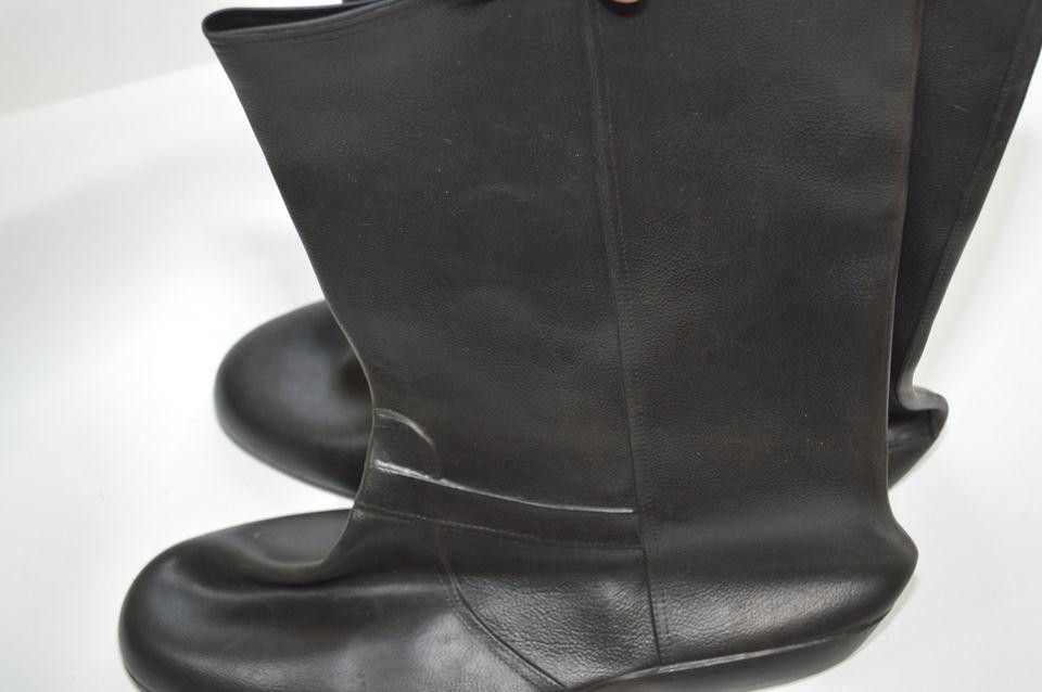 Designer Totes Natural Rubber Black Rain Boots - X-Large Size US 7.5 / IT 37.5 - 2 Thumbnail