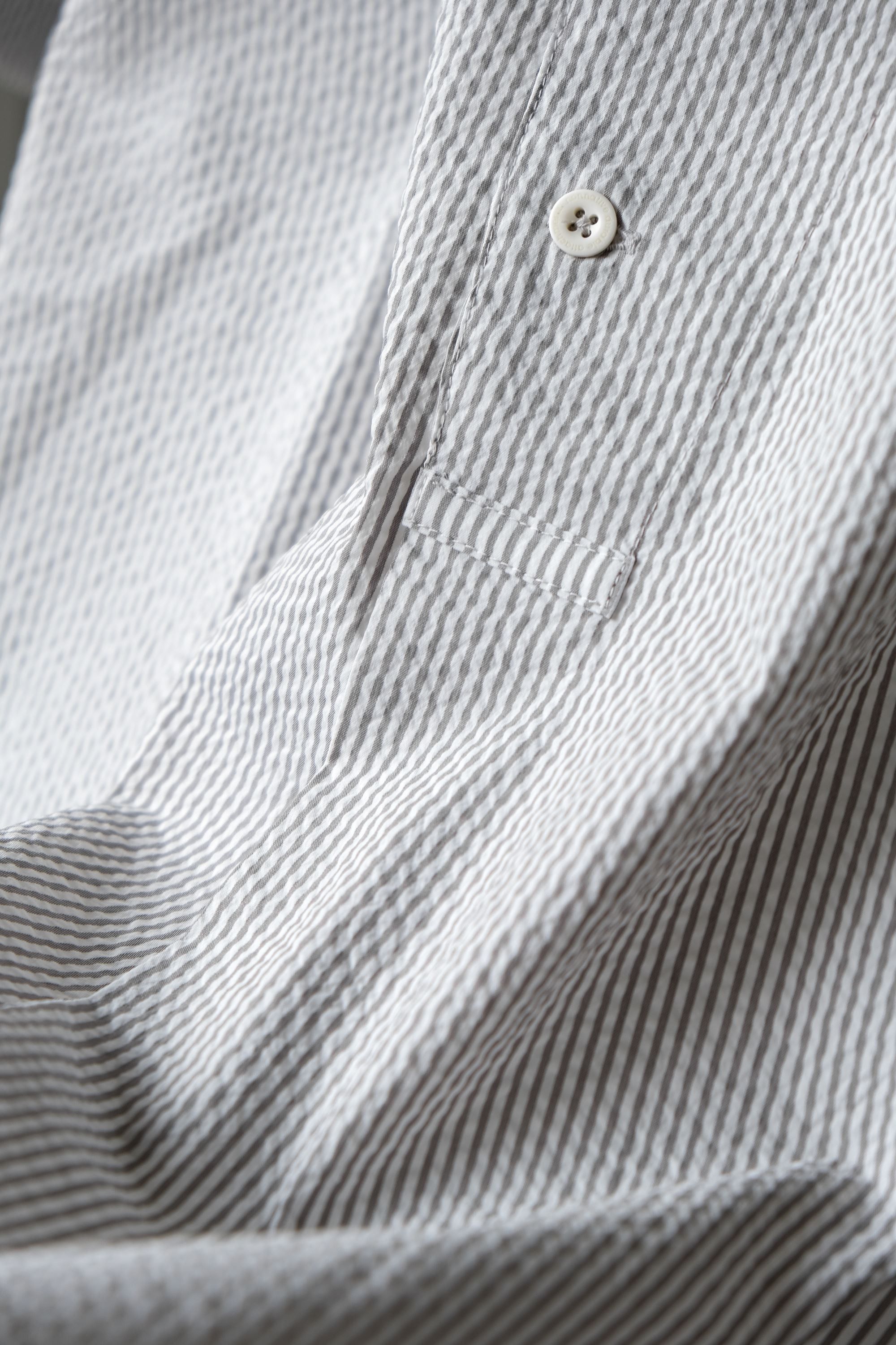 Nonnative Nonnative 19SS SCIENTIST PULLOVER SHIRT - SEERSUCKER STRIPE Size US L / EU 52-54 / 3 - 3 Thumbnail