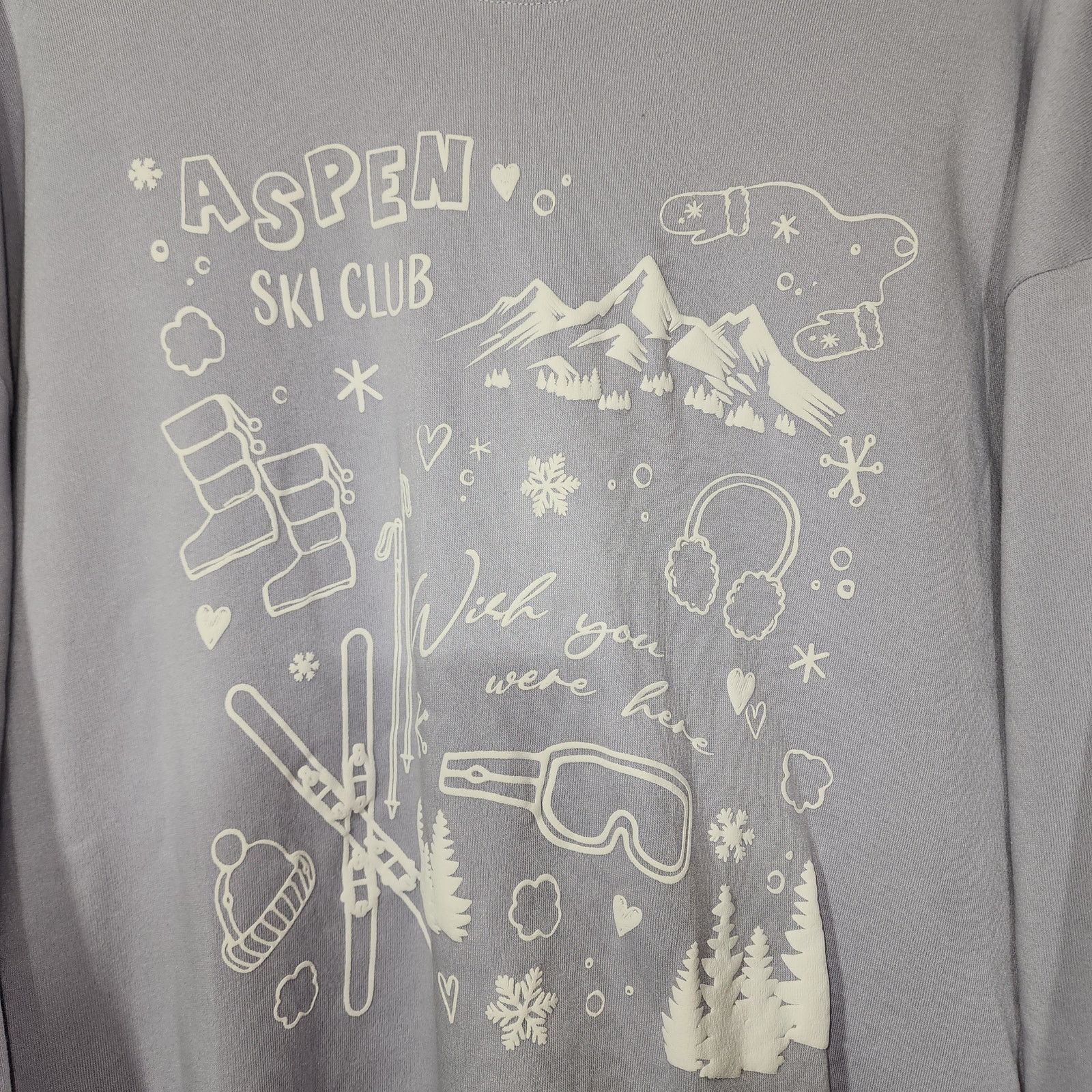 Peanuts Aspen ski club Sweatshirt women's medium Size M / US 6-8 / IT 42-44 - 2 Thumbnail