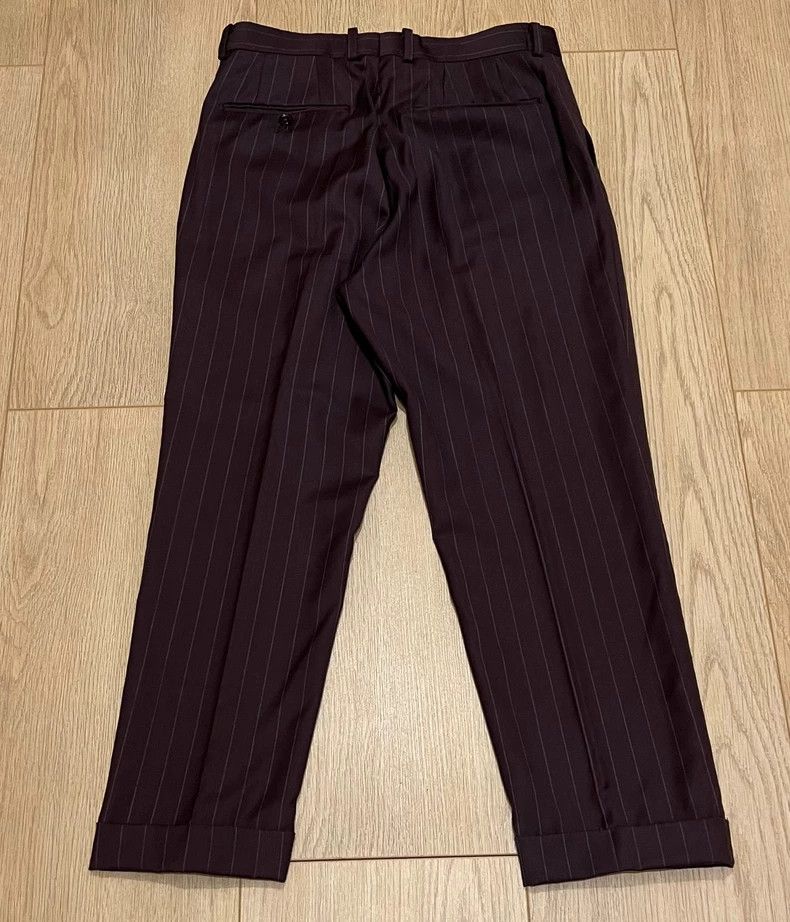 WACKO MARIA STRIPED PLEATED TROUSERS
