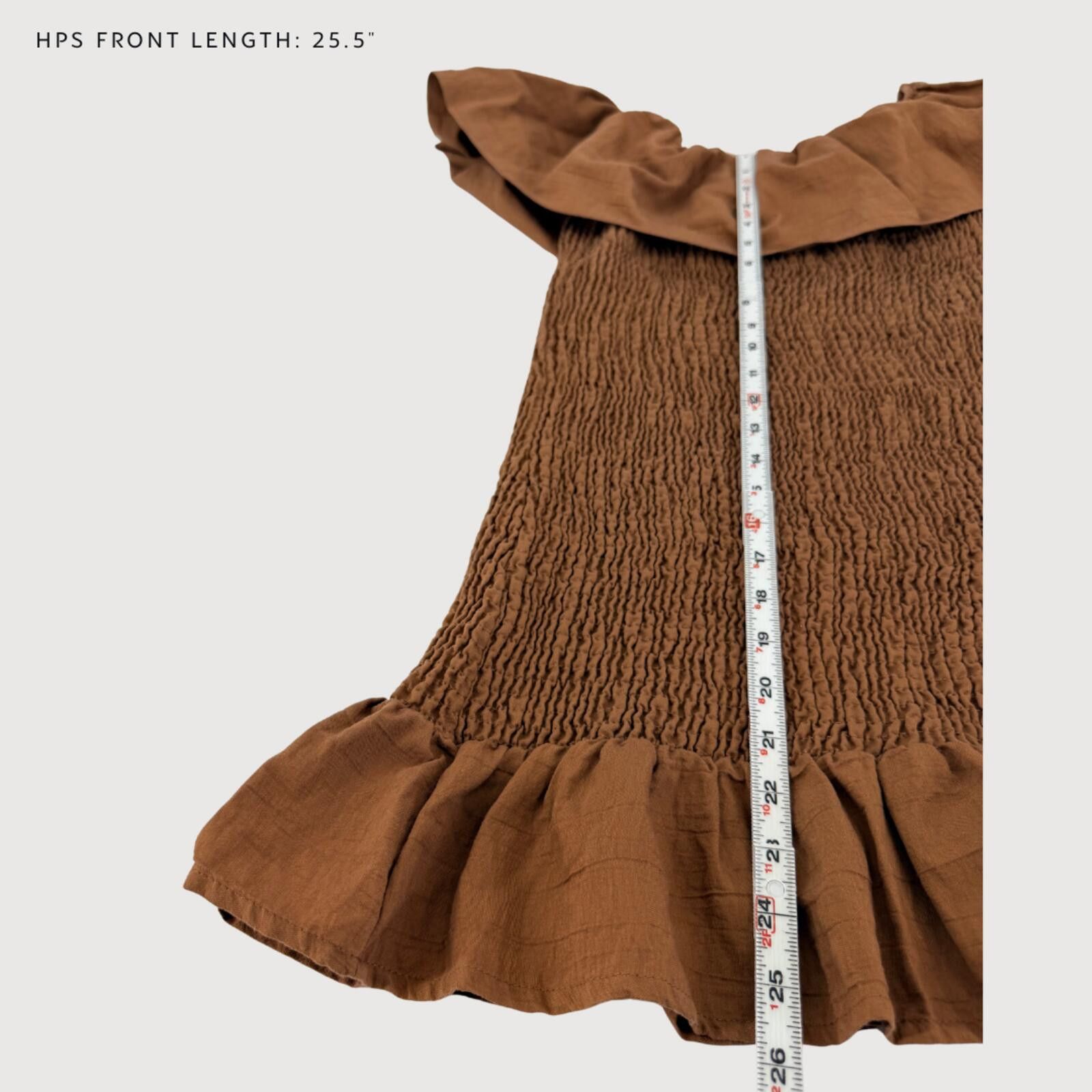 Other Anthropologie Smocked Mini Dress Brown M Size M / US 6-8 / IT 42-44 - 6 Thumbnail