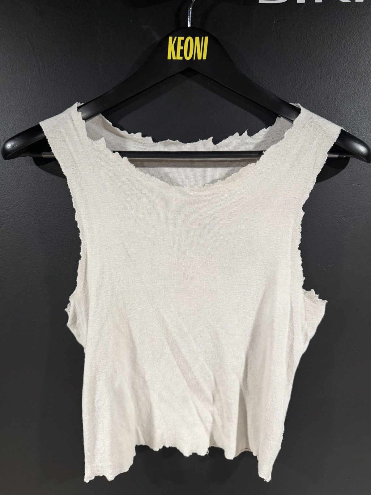 RE/DONE Levi’s RE/DONE White Grunge Muscle Fit Baby Tee L Size US L / EU 52-54 / 3 - 2 Thumbnail