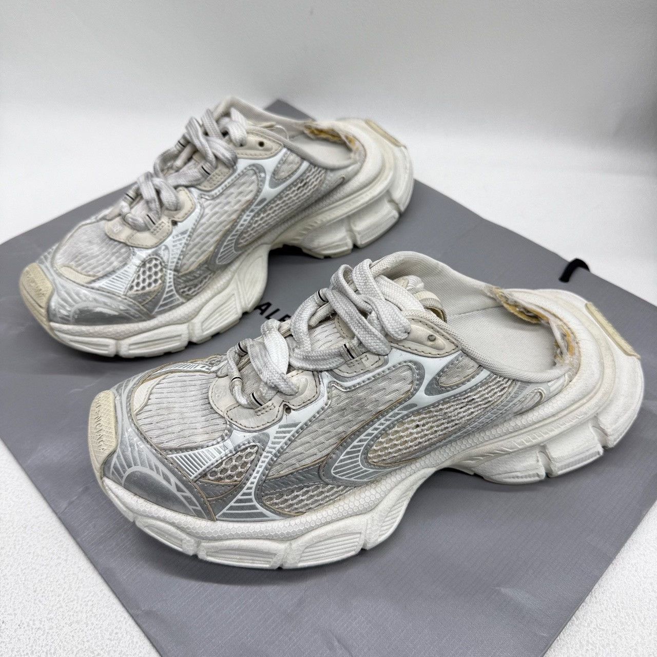Balenciaga Balenciaga Distressed White Sandals us_7-5 Women Size US 7.5 / IT 37.5 - 1 Thumbnail