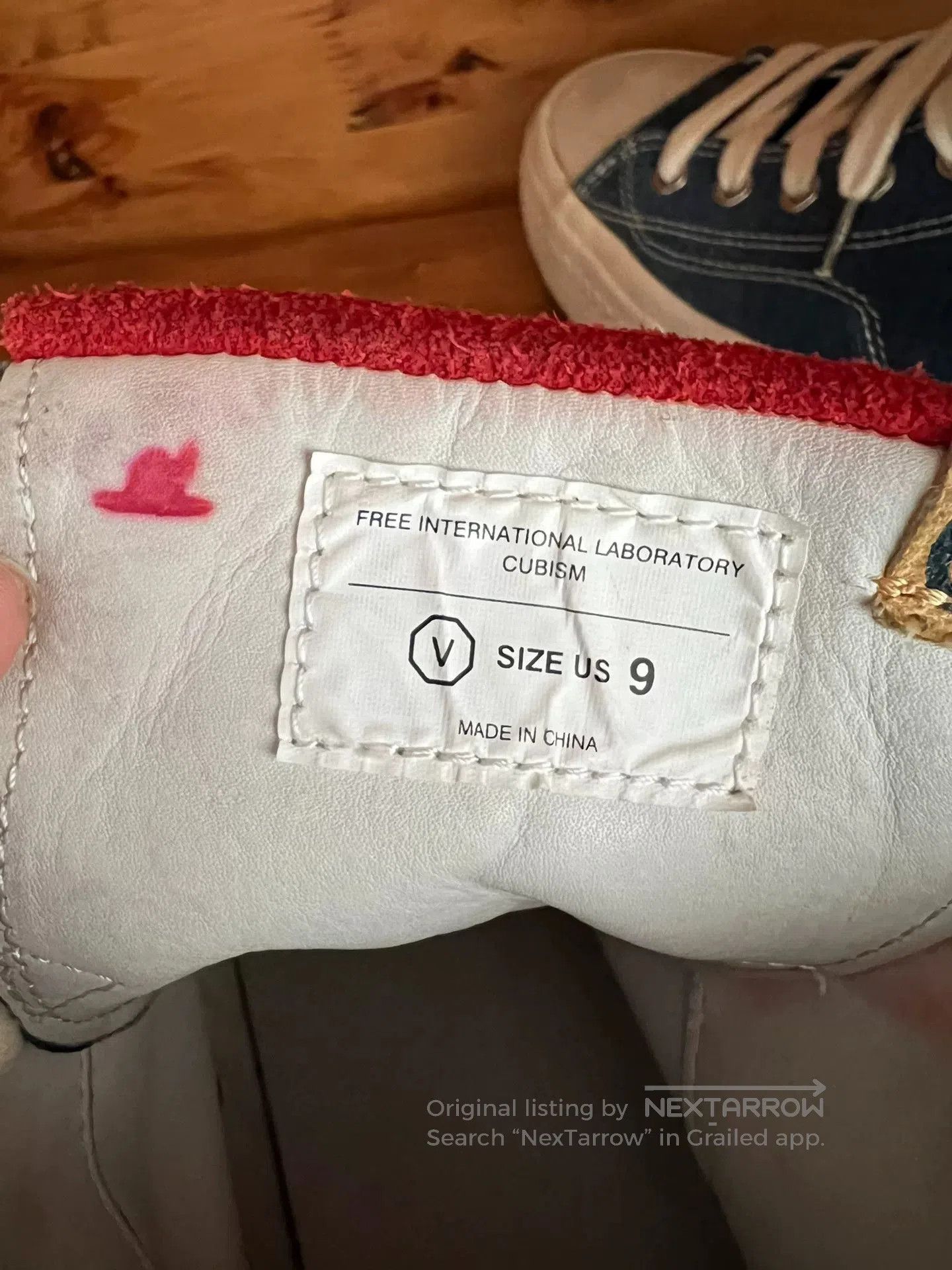 Visvim visvim high-top denim sneakers with red accents. Size US 9 / EU 42 - 7 Thumbnail