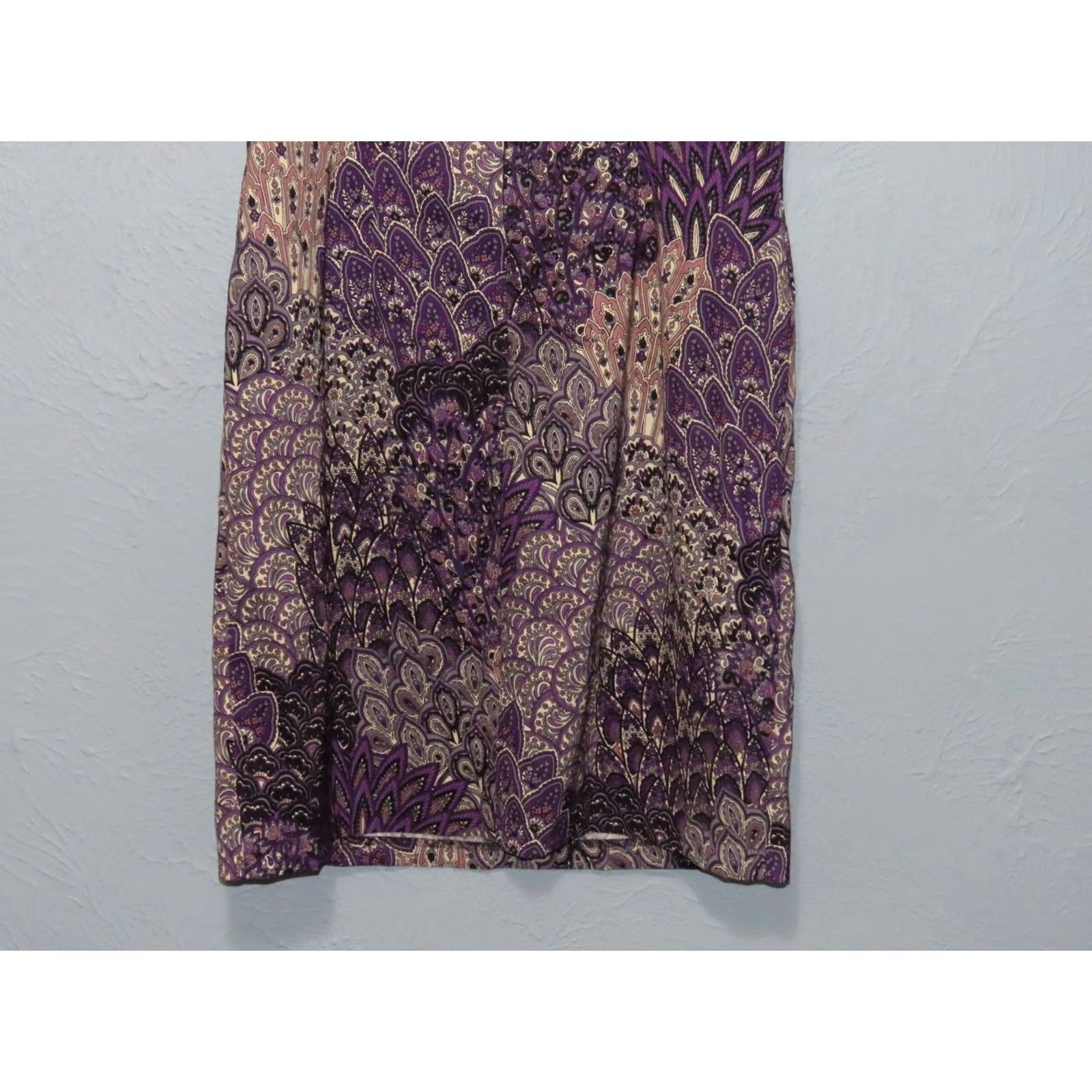 Vintage Connected Apparel Purple Floral Paisley Sleeveless Straight Dress Size 12 Size XL / US 12-14 / IT 48-50 - 7 Thumbnail