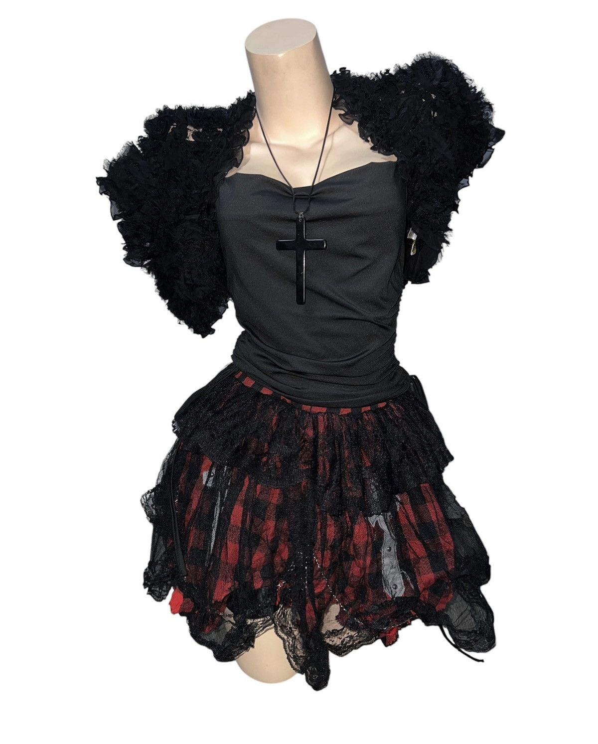 Japanese Brand Drug Honey cross chain tutu mini skirts 💋🧛🏻‍♀️➕ Size 26" / US 2 / IT 38 - 10 Thumbnail
