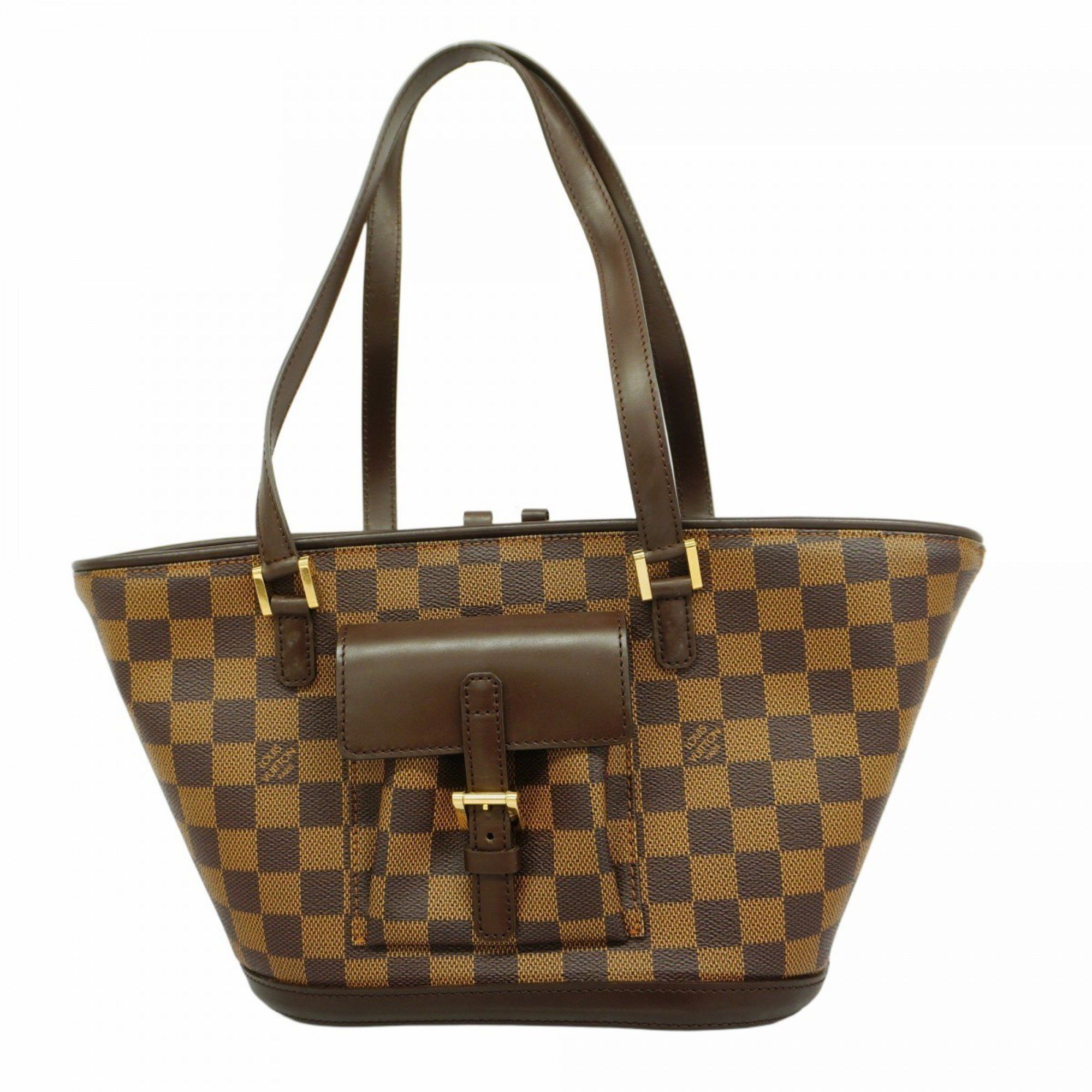Louis Vuitton Tote Bag Damier Manosque Pm N51121 Ebene Women's