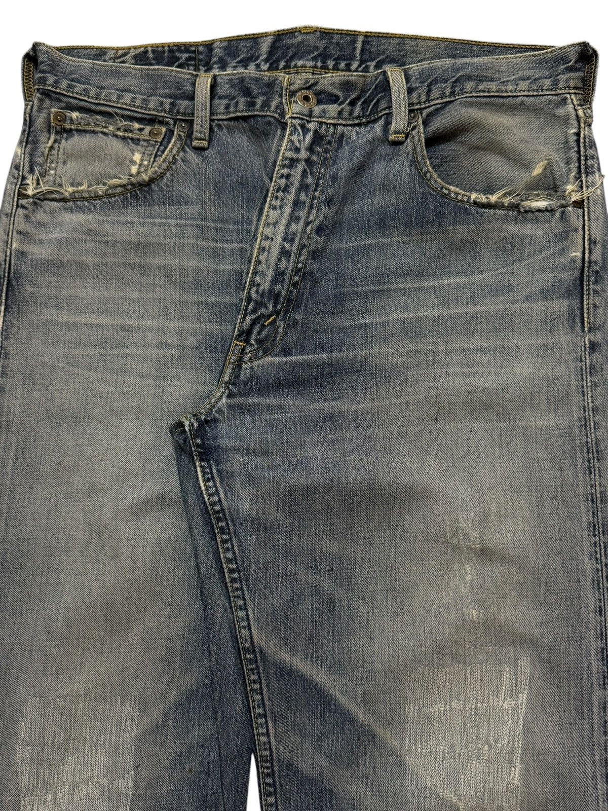 Levi's Vintage 90s Levis 503 Blue Faded Wash Wide Leg Loose Jeans Size US 34 / EU 50 - 3 Thumbnail