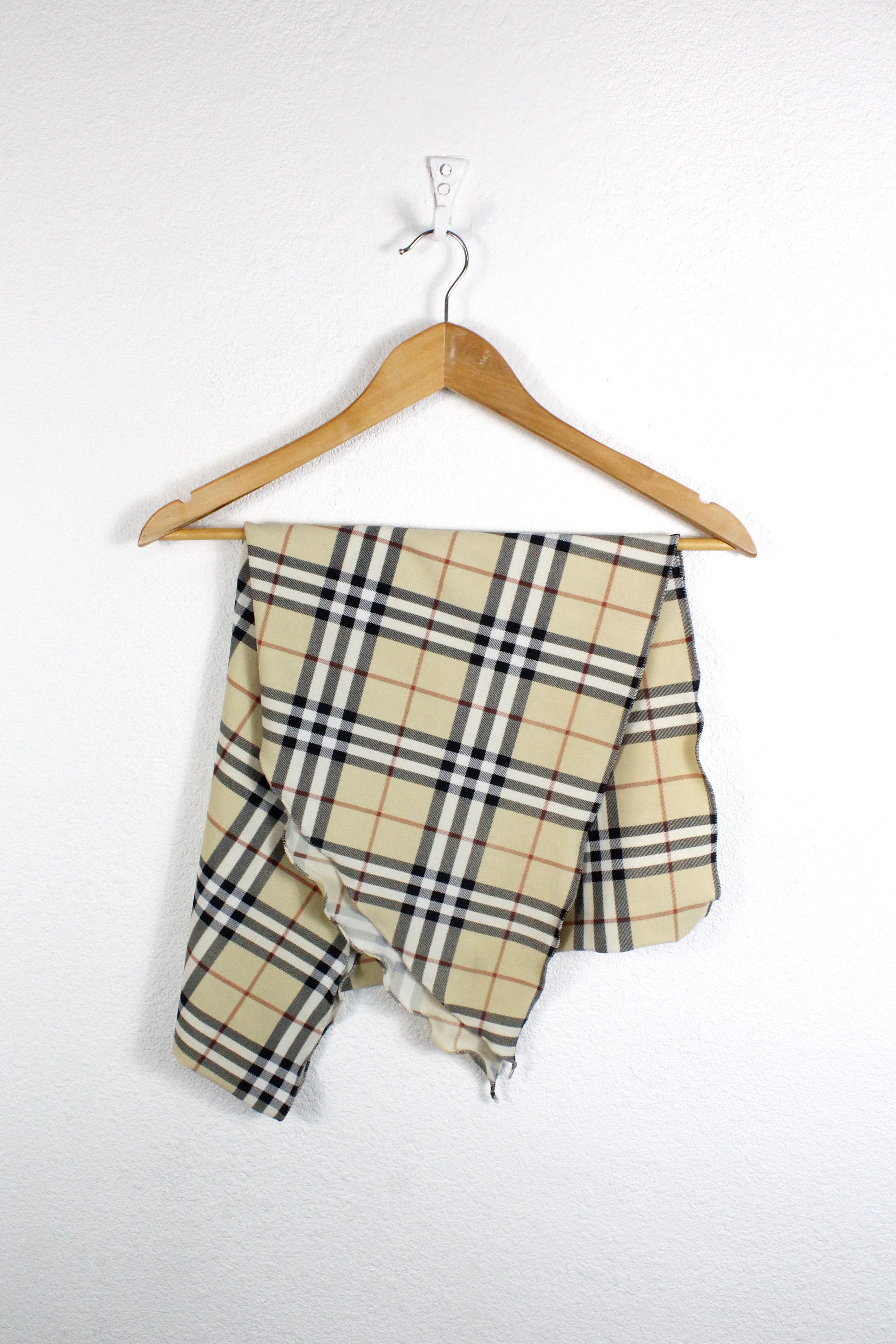 Burberry × Burberry Prorsum Burberry Beige Check Nova Bandeau & Head Shawl Size ONE SIZE - 1 Thumbnail