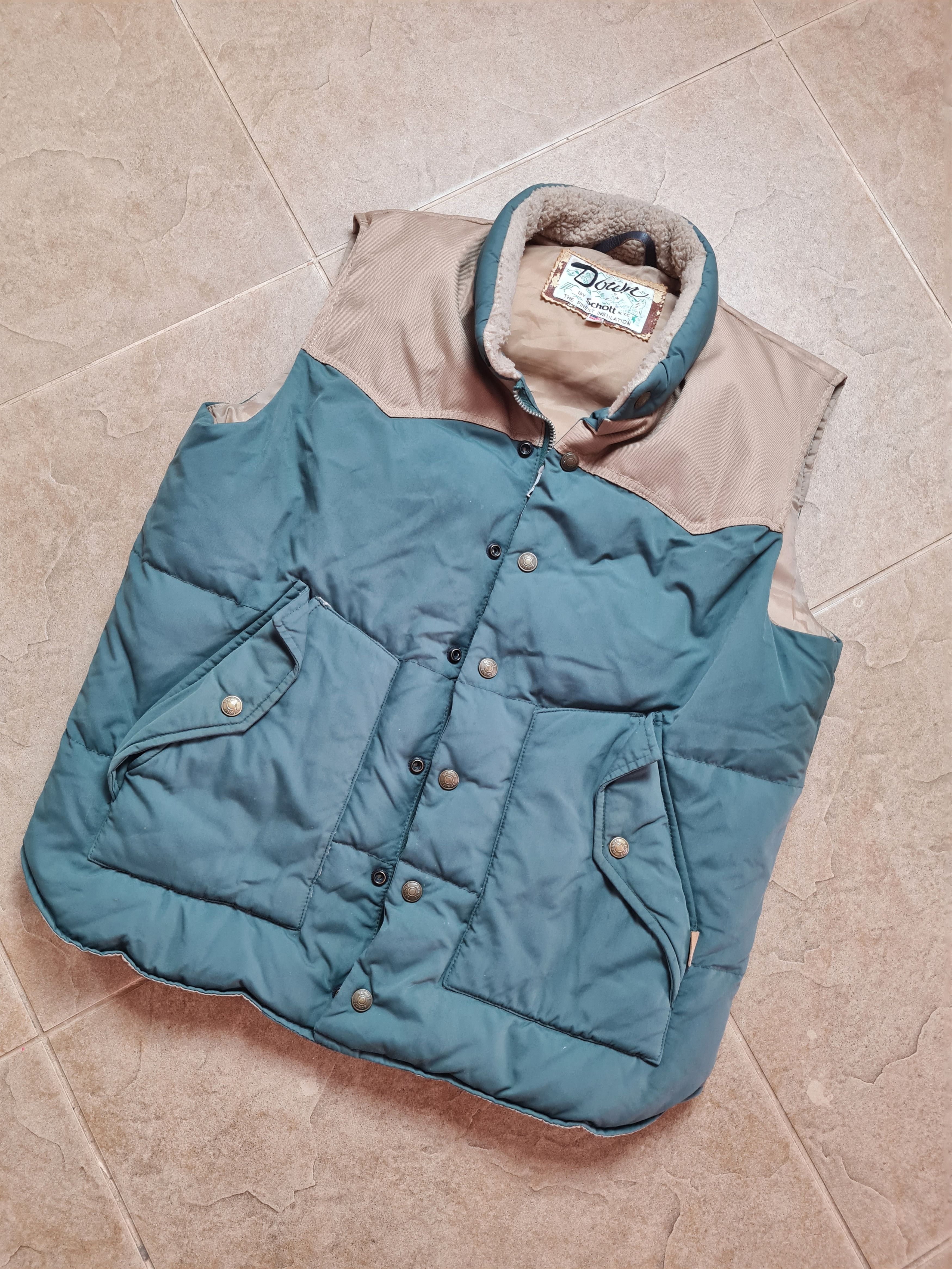 Schott VINTAGE US SCHOTT 126 GOOSE DOWN TAN DOWN VEST JACKET SIZE M Size US M / EU 48-50 / 2 - 6 Thumbnail