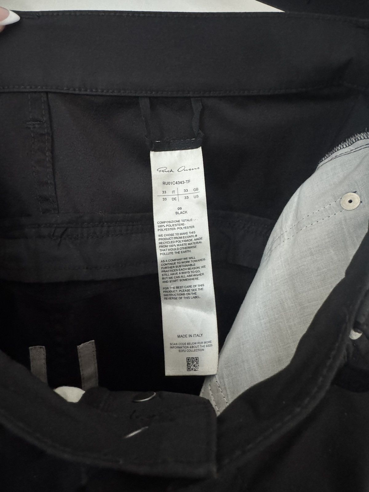 Rick Owens Rick Owens Drkshdw Bolan Banana Pants Black Size 33 Size US 33 - 3 Thumbnail