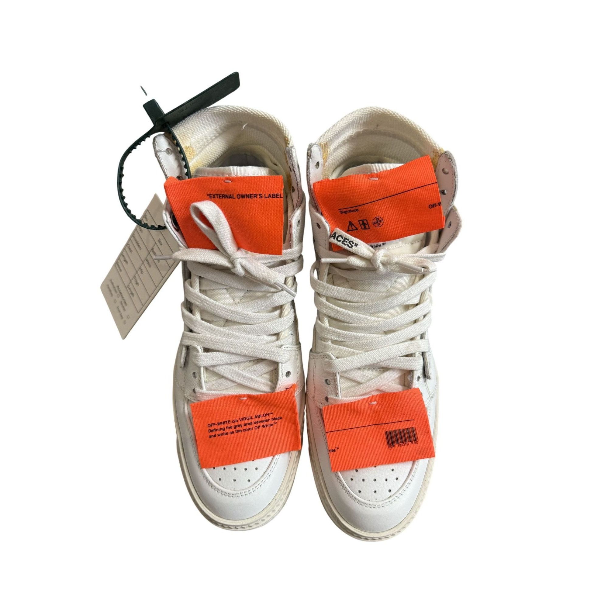 Off-White Off-White Cup Sole 3.0 High-Top Sneakers White/Orange EU 38 Size US 8 / IT 38 - 8 Thumbnail