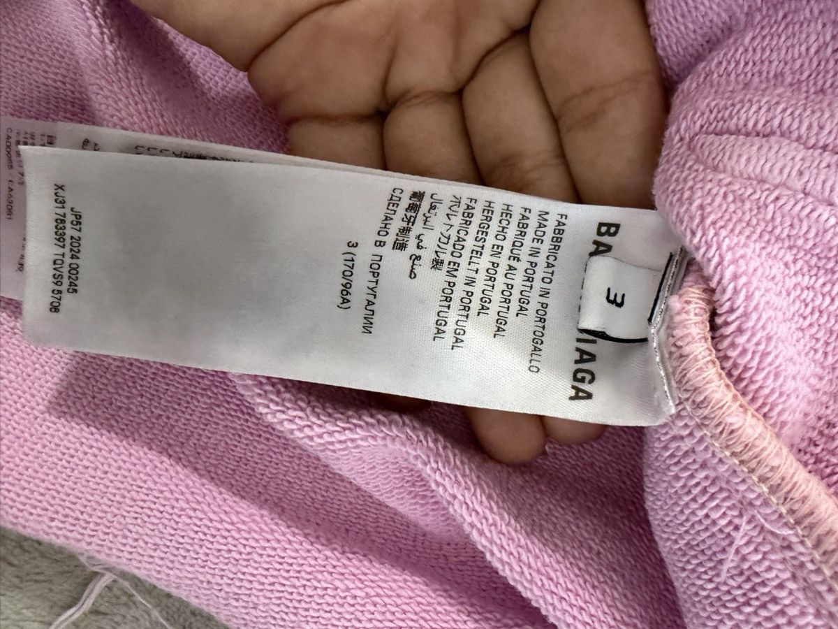 Balenciaga BALENCIAGA DISTRESSED PINK HOODIE Size US M / EU 48-50 / 2 - 4 Thumbnail
