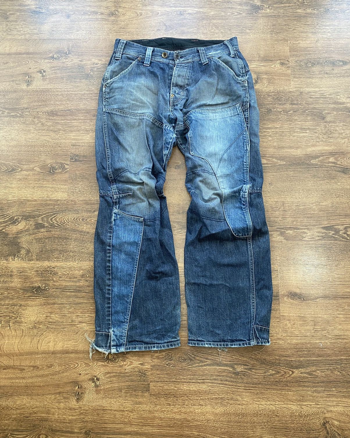 Vintage G Star Denim multi pocket Cargo Baggy Denim Pants