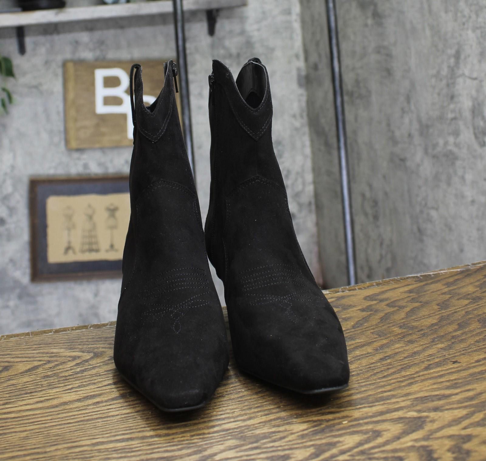 Other Inc International Concepts Booties Black Microsuede 10m Size US 10 / IT 40 - 3 Thumbnail