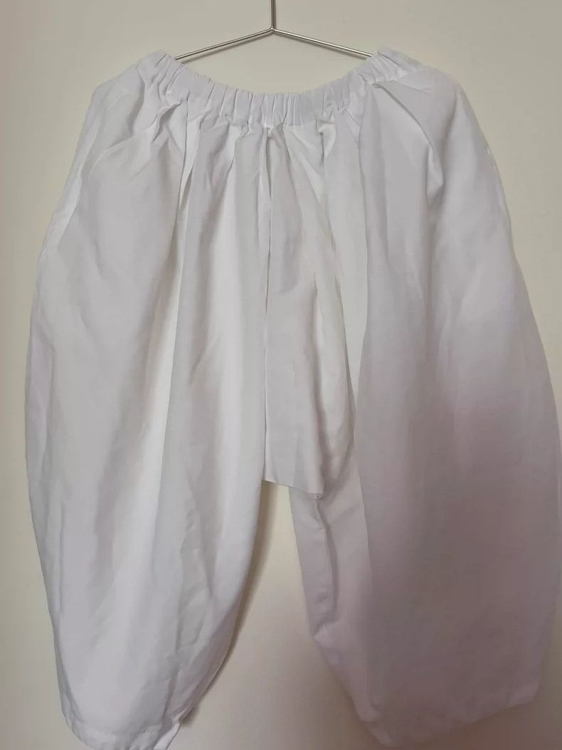Comme des Garcons Comme Des Garcons White lantern pants Nextarrow-2505 Size S / US 4 / IT 40 - 1 Thumbnail