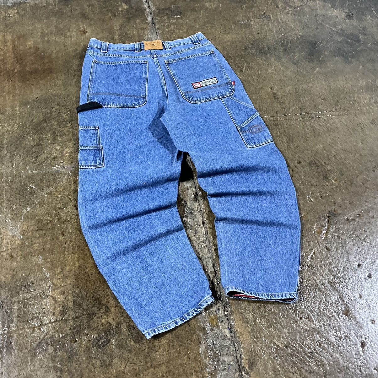 Ecko Unltd. × JNCO × Vintage Crazy Vintage Y2K Ecko UNLTD Carpenter Jeans Baggy Skater Size US 36 / EU 52 - 5 Thumbnail