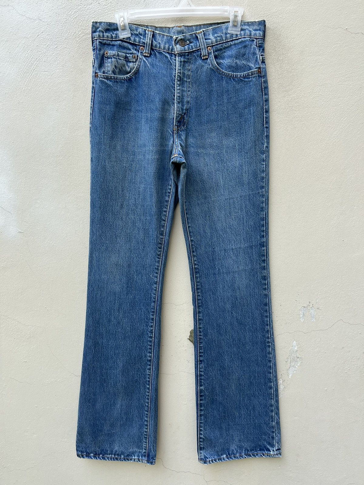 Levi's VTG 70s Levi’s 517 42 Talon Faded Blue Denim Bootcut Jeans Size US 31 - 6 Thumbnail