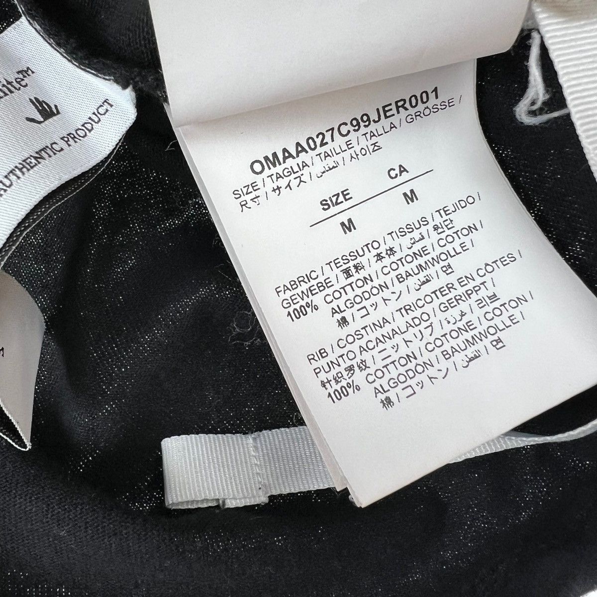 Off-White Off-White Rubber Diagonal Black T Shirt Size US M / EU 48-50 / 2 - 5 Thumbnail