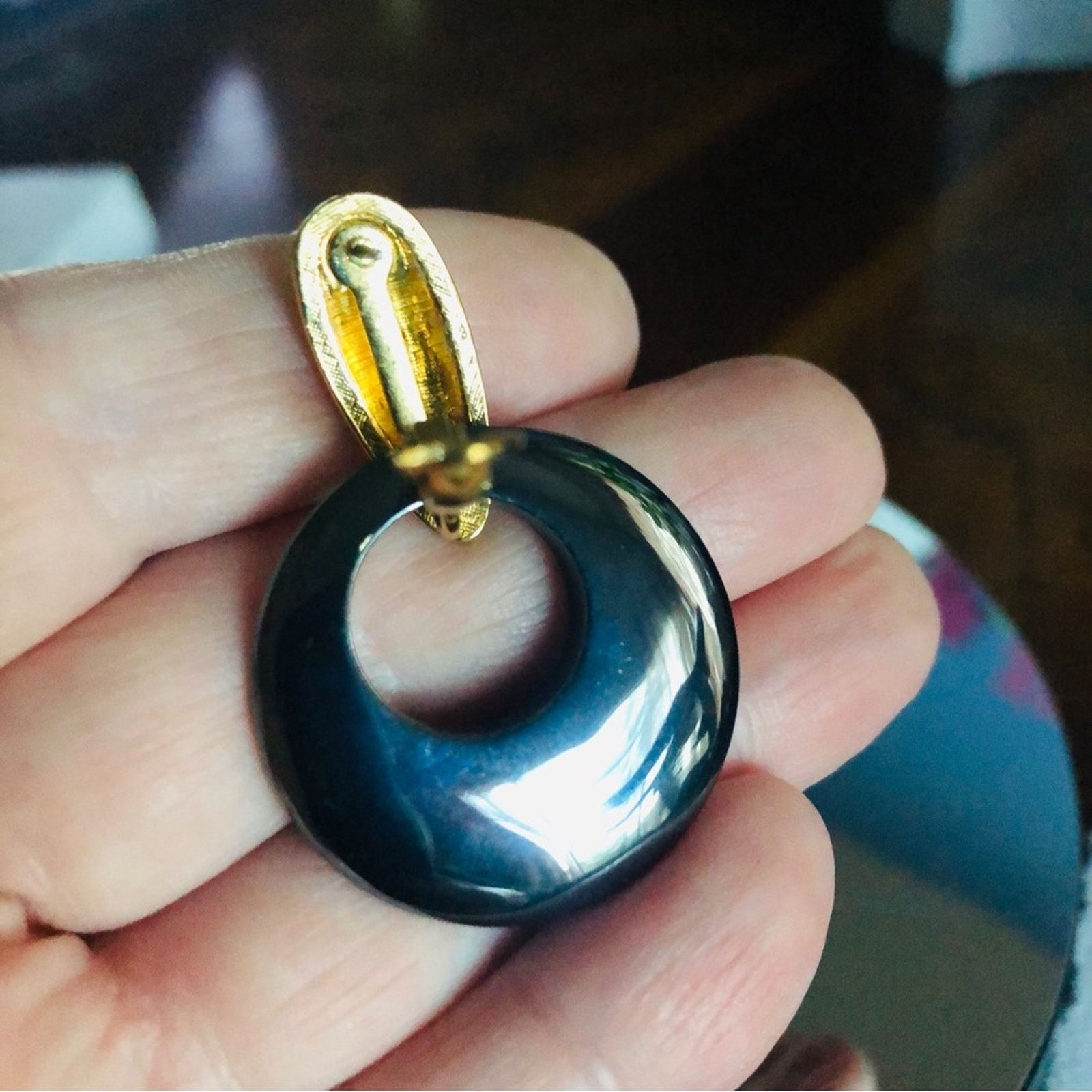 Vintage Vintage genuine hematite disc pierced earrings Size ONE SIZE - 4 Thumbnail