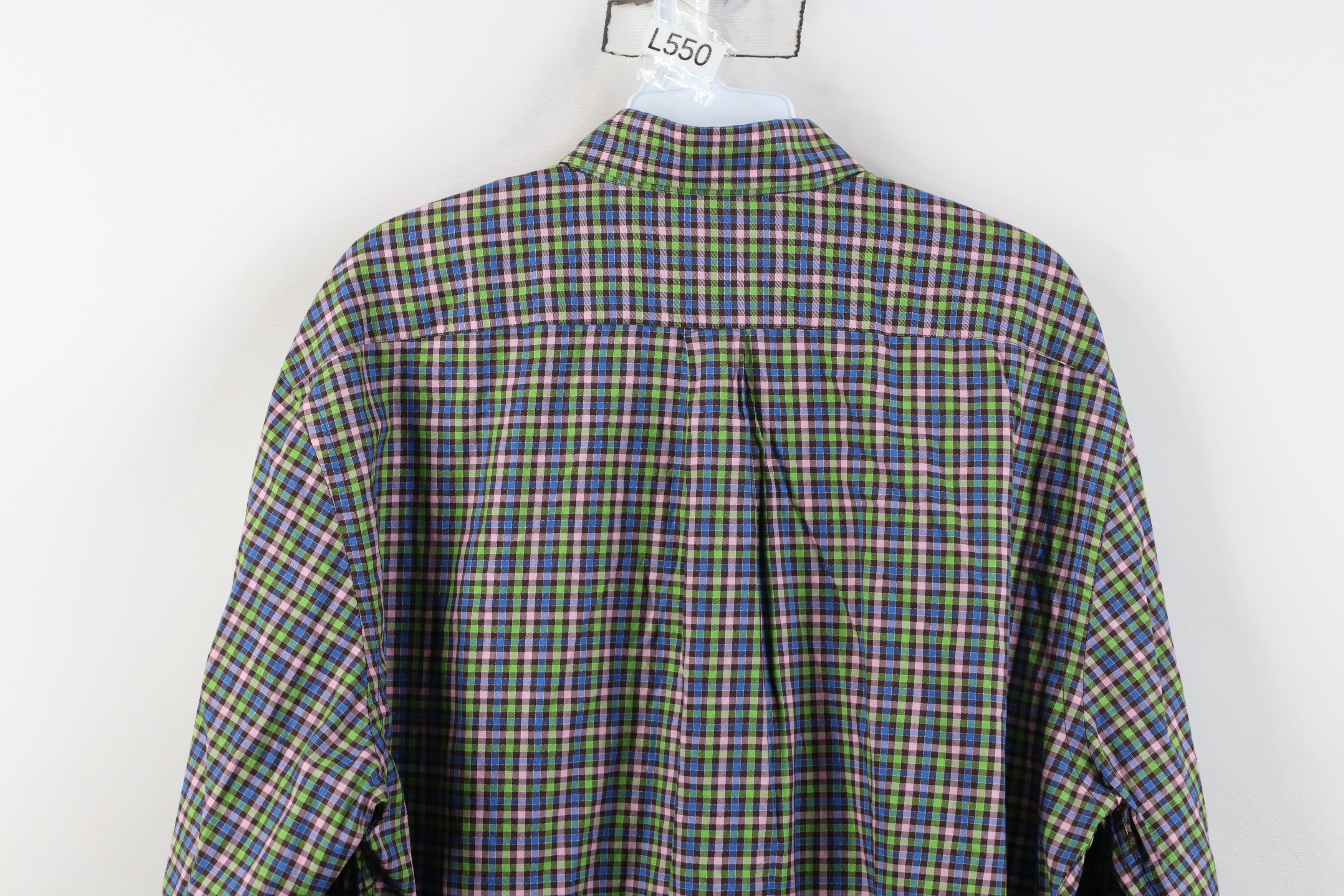Peter Millar Vintage Peter Millar Collared Button Down Dress Shirt Plaid Size US L / EU 52-54 / 3 - 12 Thumbnail