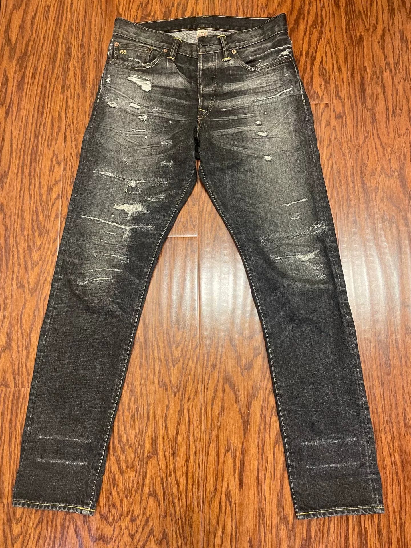 RRL Ralph Lauren Double Rl Slim Narrow Black Jeans Size US 28 / EU 44 - 1 Thumbnail