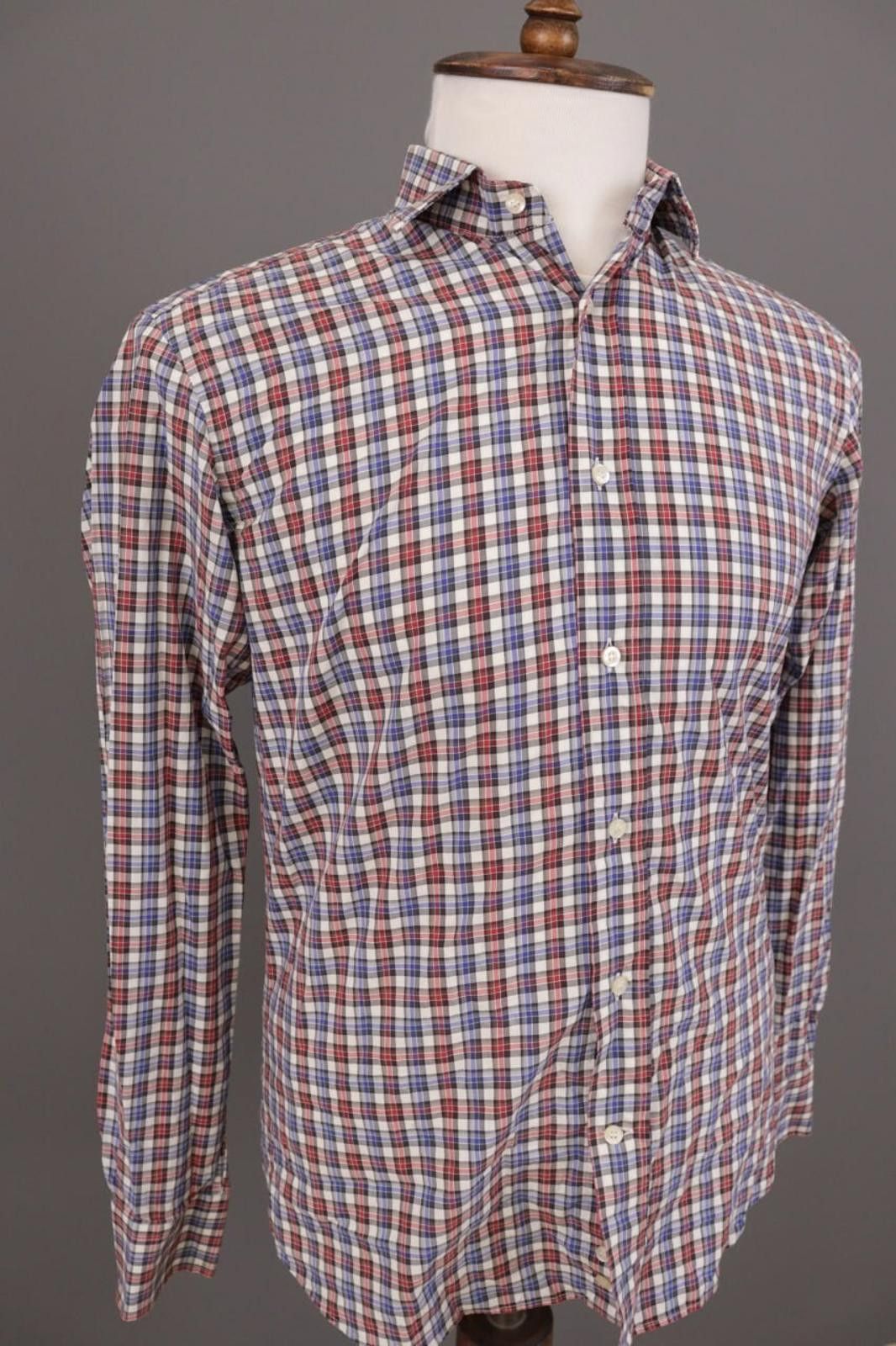 Etro Etro Multicolor Check Button Down Dress Shirt Size 39 Size US M / EU 48-50 / 2 - 5 Thumbnail