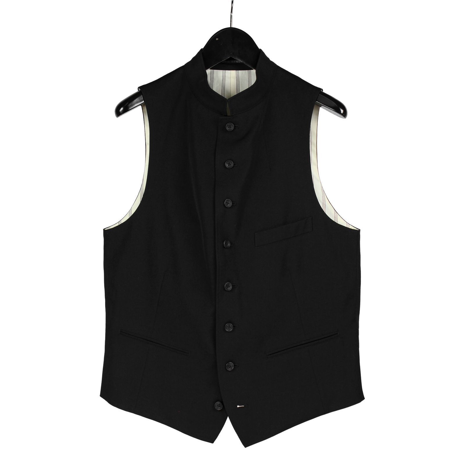 Yohji Yamamoto Yohji Yamamoto Pour Homme W/Gabardine 8BS Stand Collar Vest Size US M / EU 48-50 / 2 - 9 Thumbnail