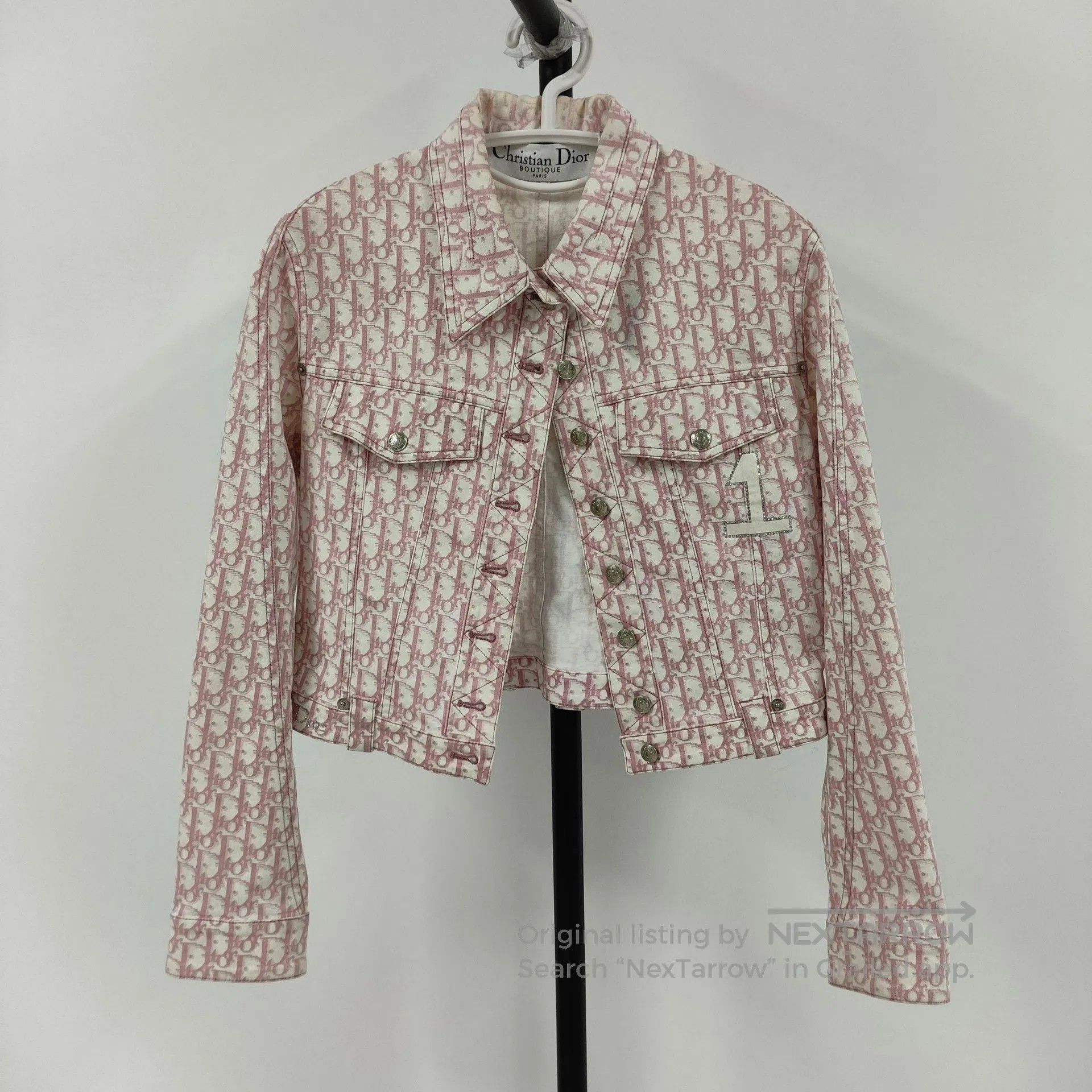 Dior Dior Cherry Blossom Pink Full Print Denim Jacket| Size S / US 4 / IT 40 - 9 Thumbnail
