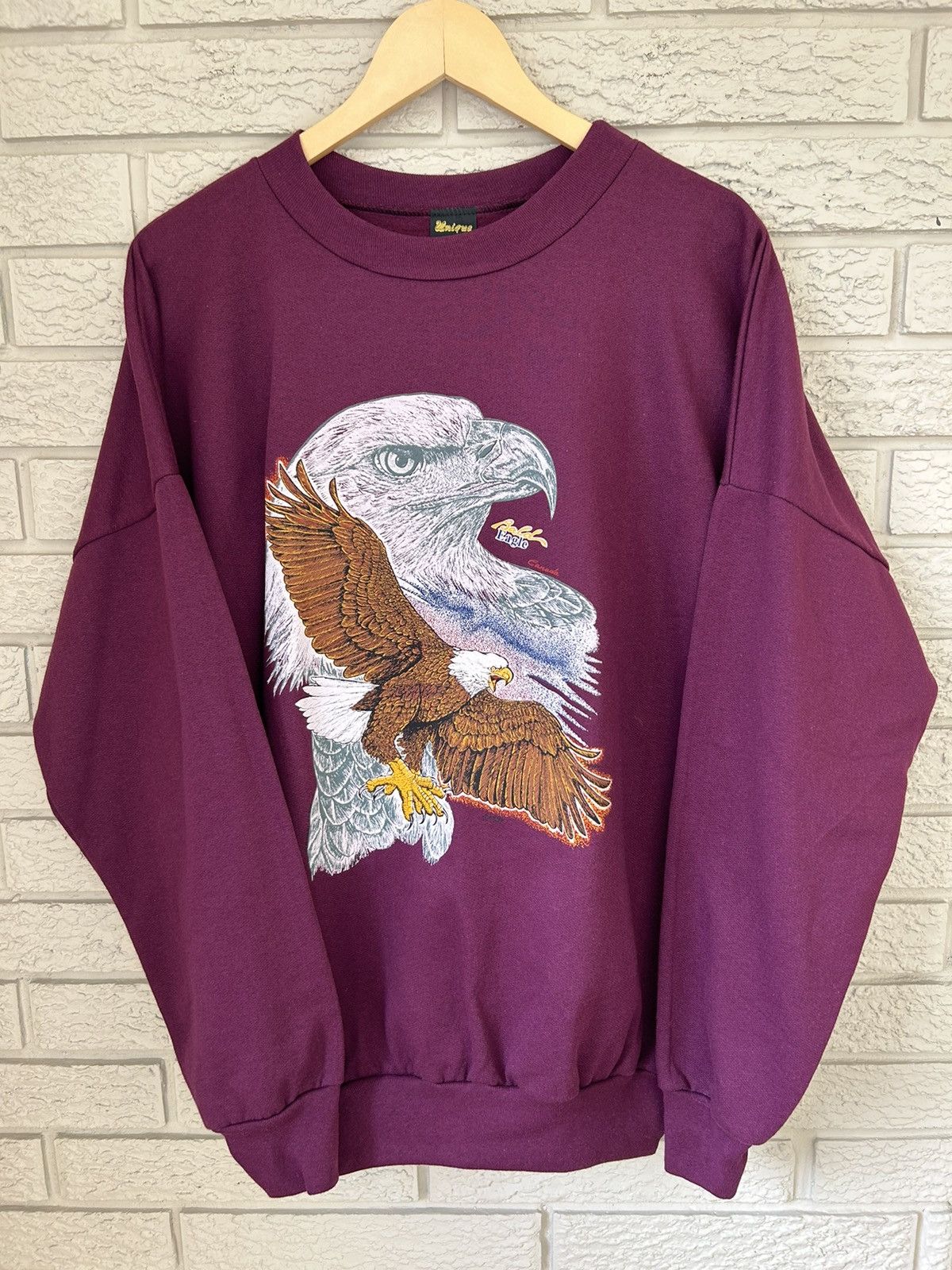 Vintage Vintage 90s Bald Eagle Nature Crewneck Size US XL / EU 56 / 4 - 1 Thumbnail