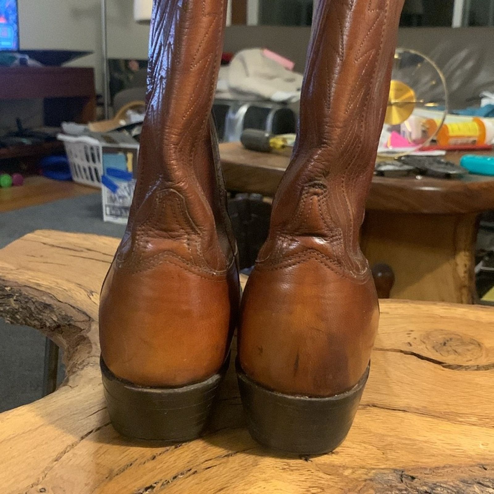 Lucchese Lucchese brown tooled and stitched cowboy boots Size US 10 / EU 43 - 7 Thumbnail