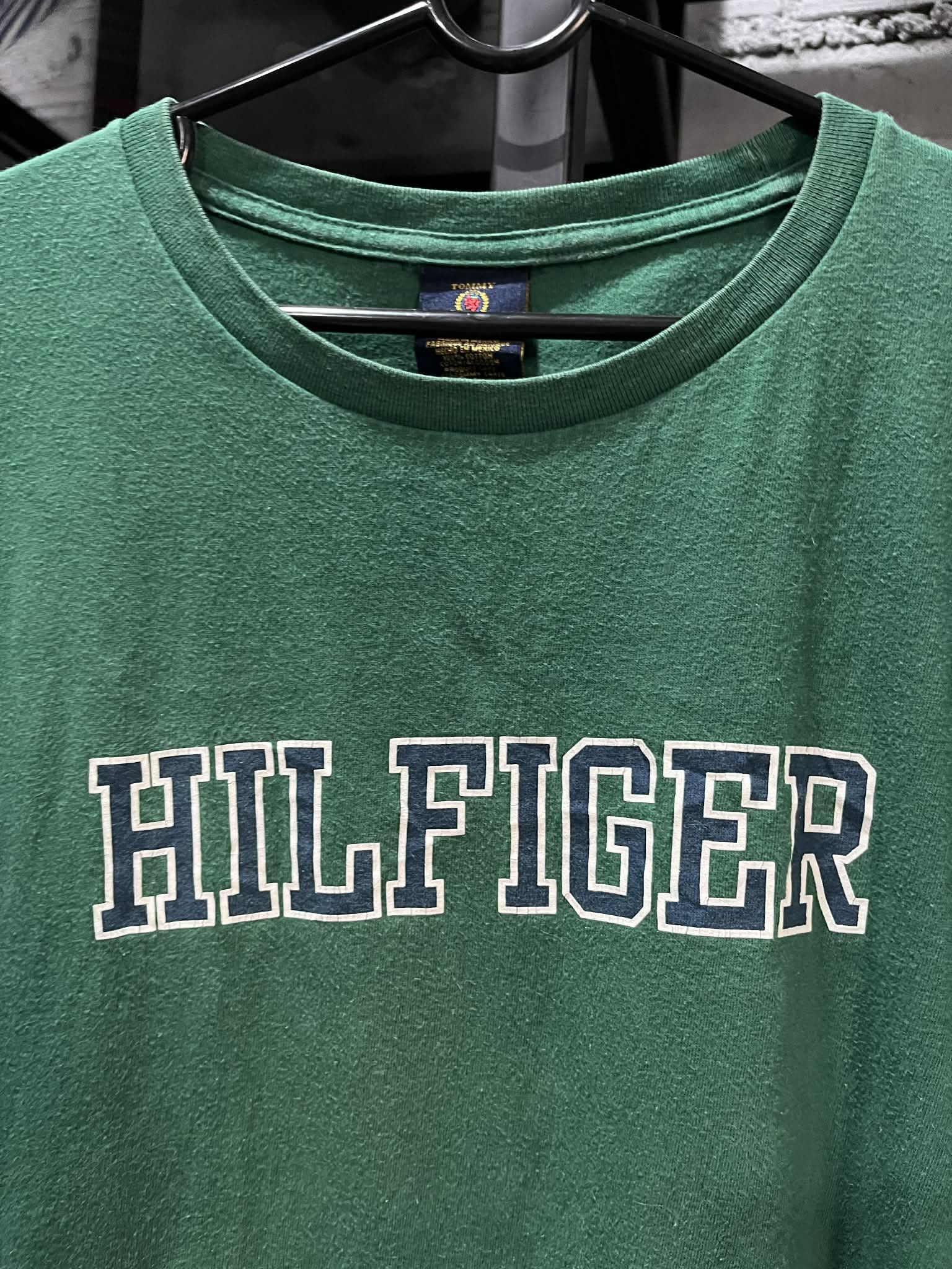 Tommy Hilfiger Tommy Hilfiger Spell Out Tee Green 90s Size US XXL / EU 58 / 5 - 2 Thumbnail