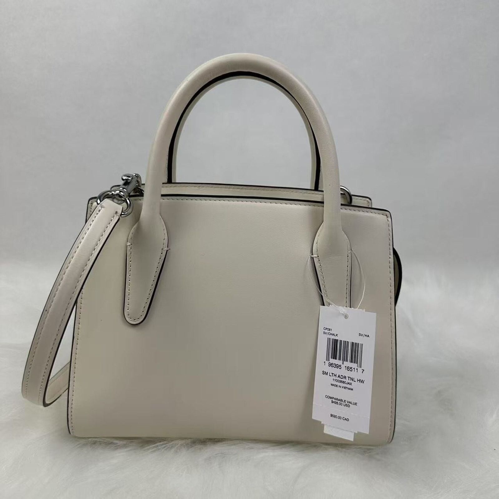 Coach COACH Andrea Carryall Bag Crossbody Leather/Chalk CP081 NWT Size ONE SIZE - 3 Thumbnail