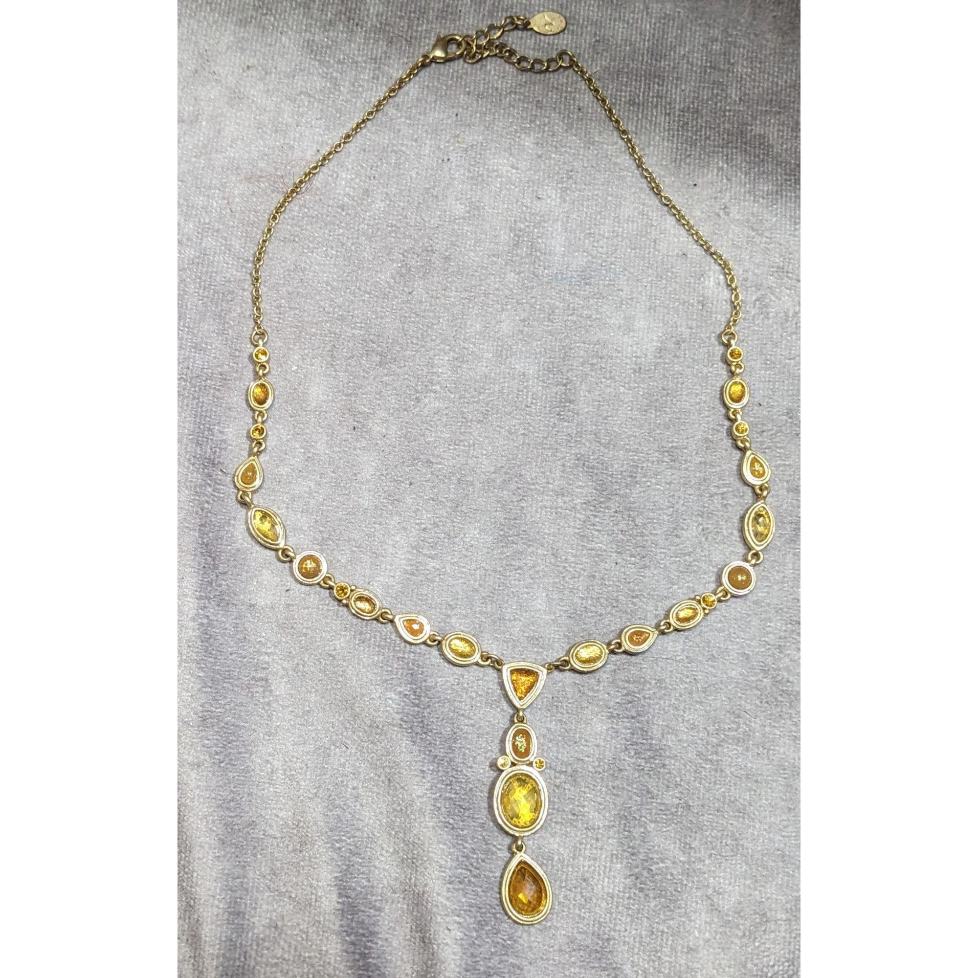 Other Versona Whimsical Elegant Gemmed Gold Tone Y Necklace Size ONE SIZE - 6 Thumbnail