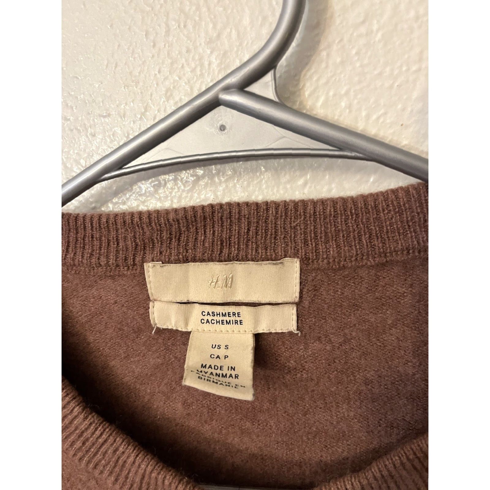 H&M H&M Women's Cashmere Sweater Brown Pinkish Crew Neck Long Sleeve Size Small Size S / US 4 / IT 40 - 2 Thumbnail