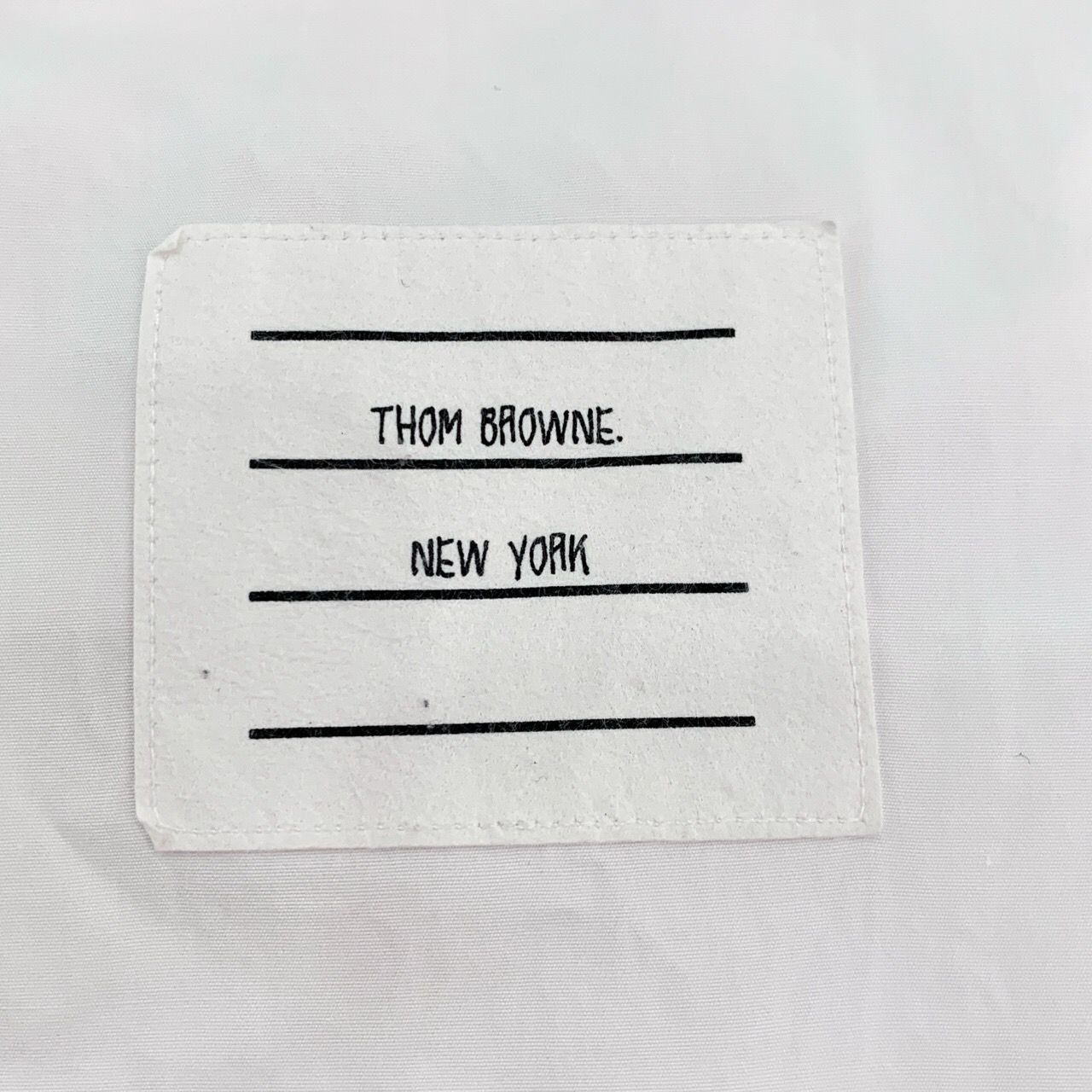 Thom Browne Thom Browne White Cotton Long-Sleeve Shirt W/ Red & Black Ar Size S / US 4 / IT 40 - 4 Thumbnail
