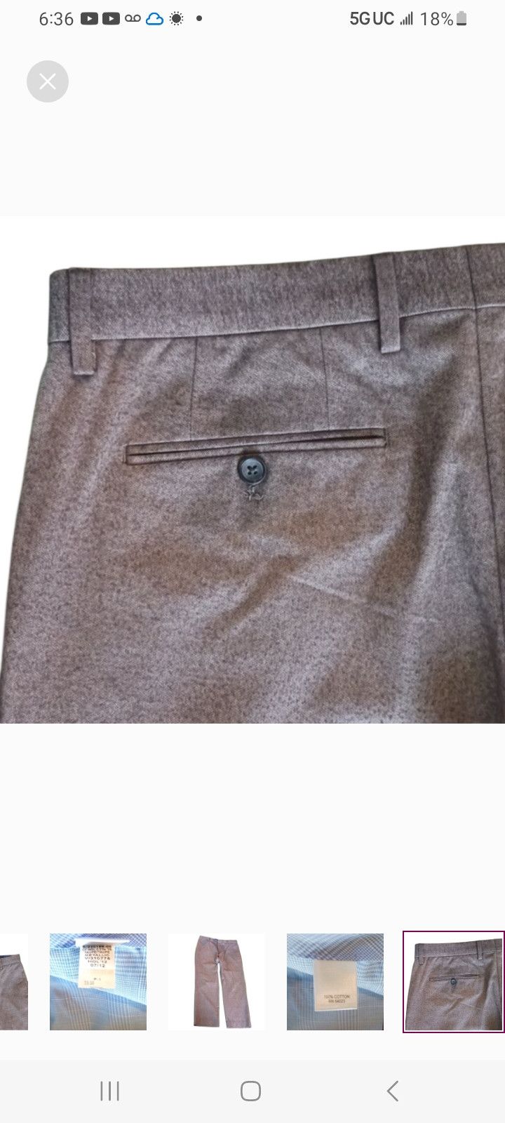 Banana Republic Banana Republic Classic Fit Cotton Pants Size US 33 - 7 Thumbnail