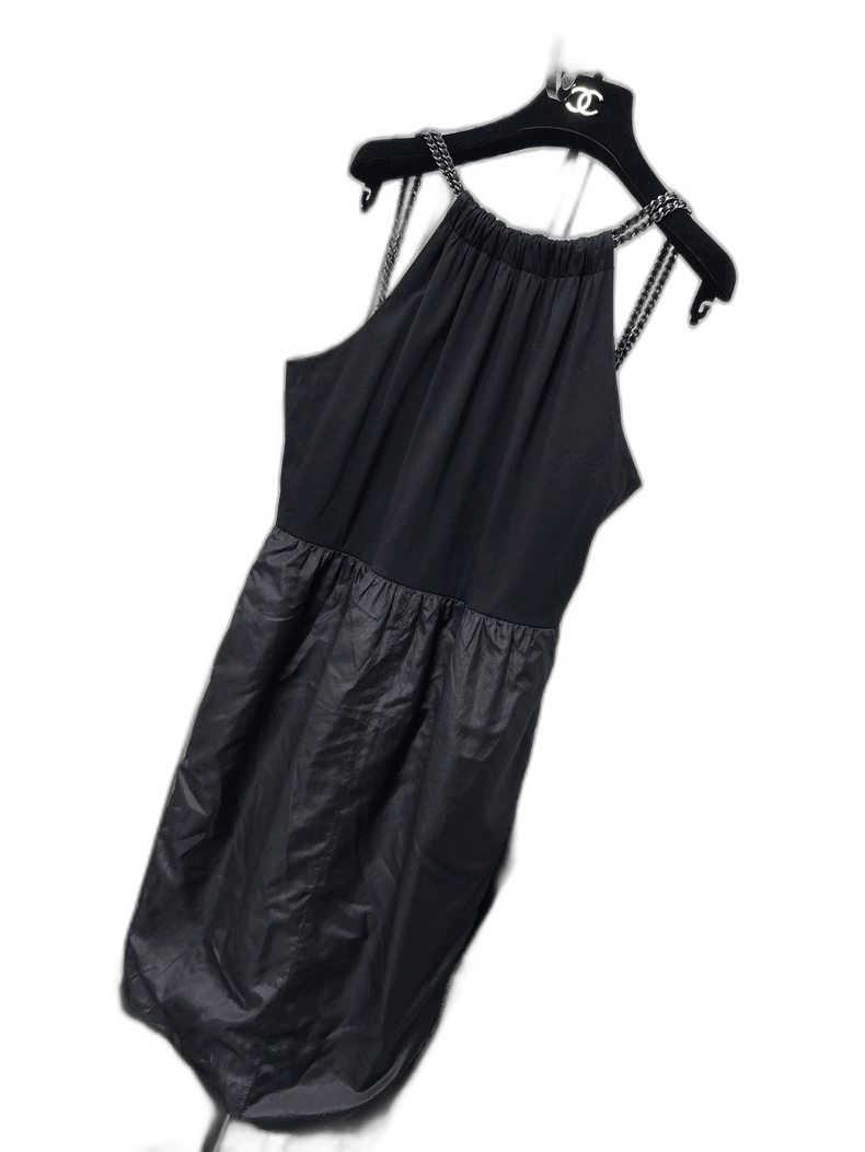 Chanel Chanel Black Chain Strap Halter Dress Size M / US 6-8 / IT 42-44 - 1 Thumbnail