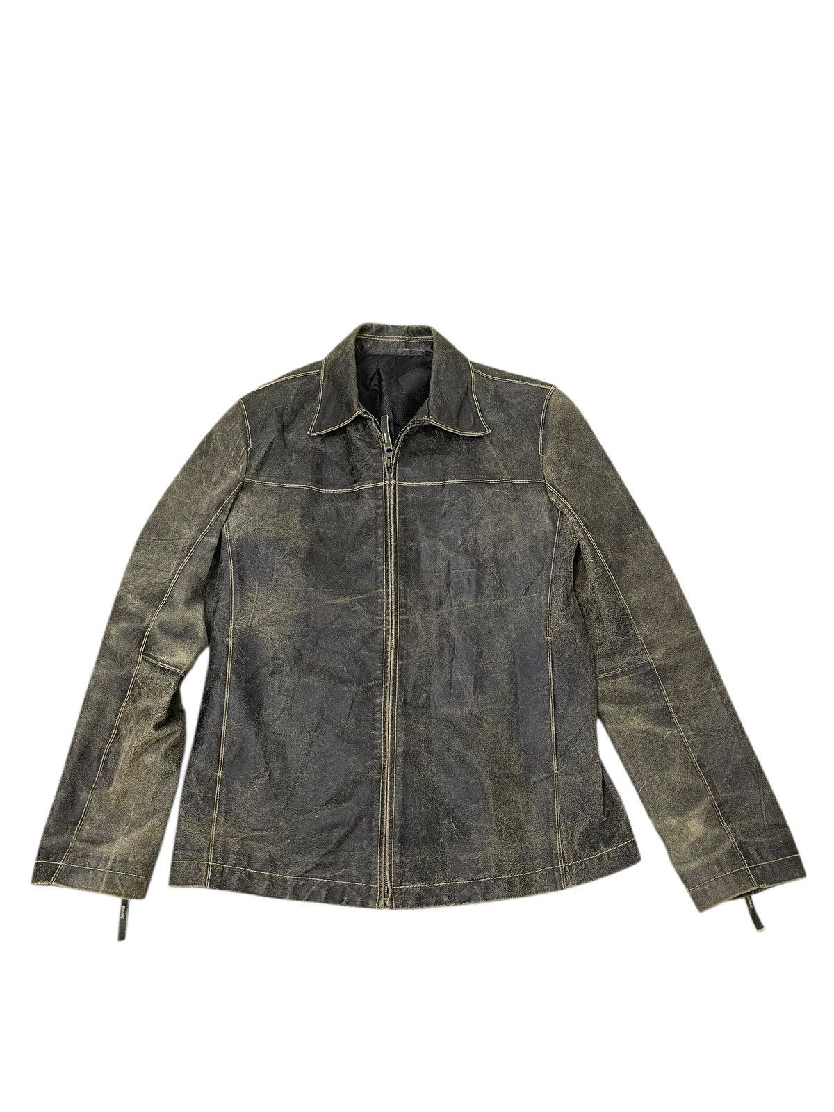 Japanese Brand Blistered Leather Jacket Admix Japan Cowhide Slim 7🟩0 Size US M / EU 48-50 / 2 - 6 Thumbnail