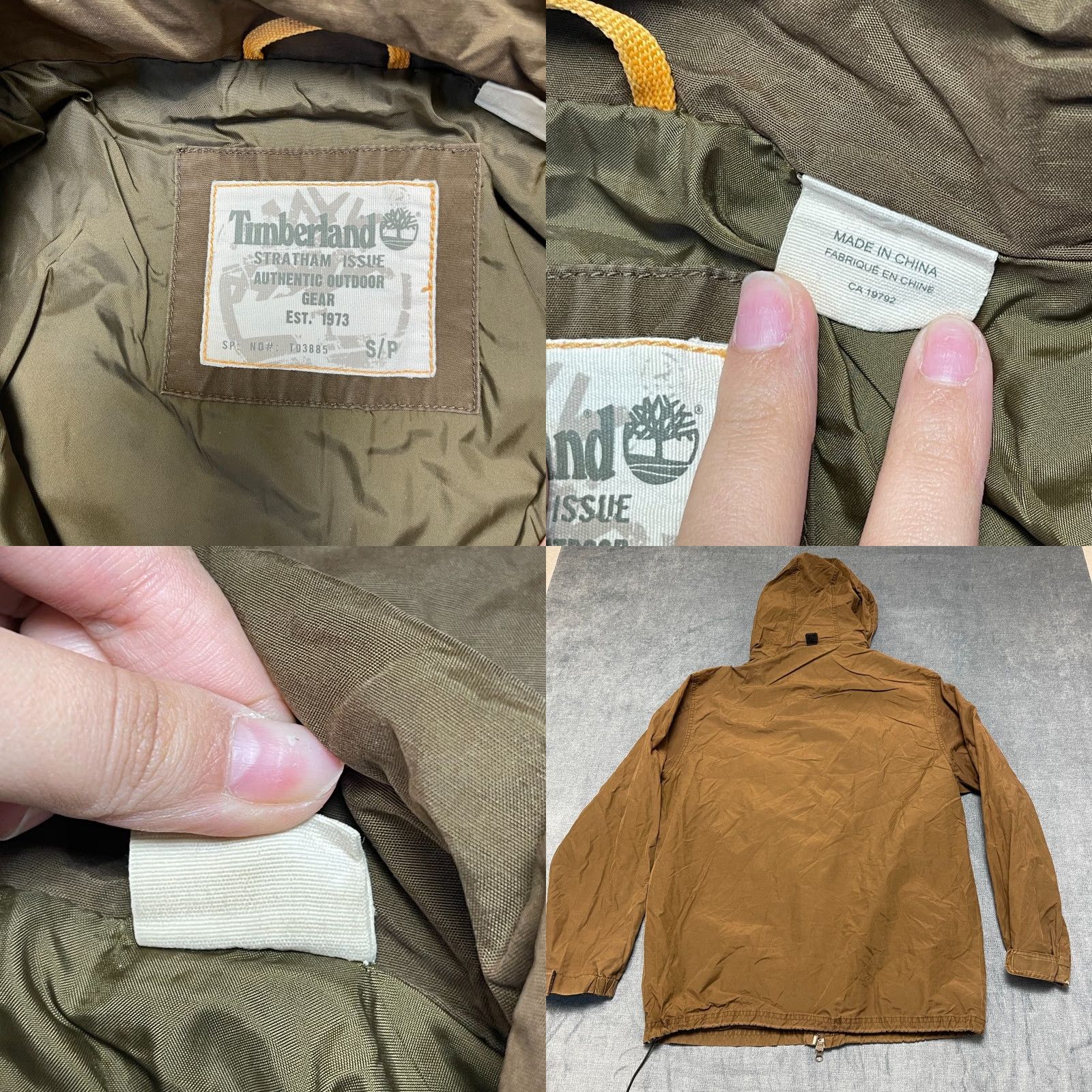 Timberland VINTAGE Timberland Stratham Issue Jacket Mens Small Brown Authentic Outdoor Gear Size US S / EU 44-46 / 1 - 8 Thumbnail