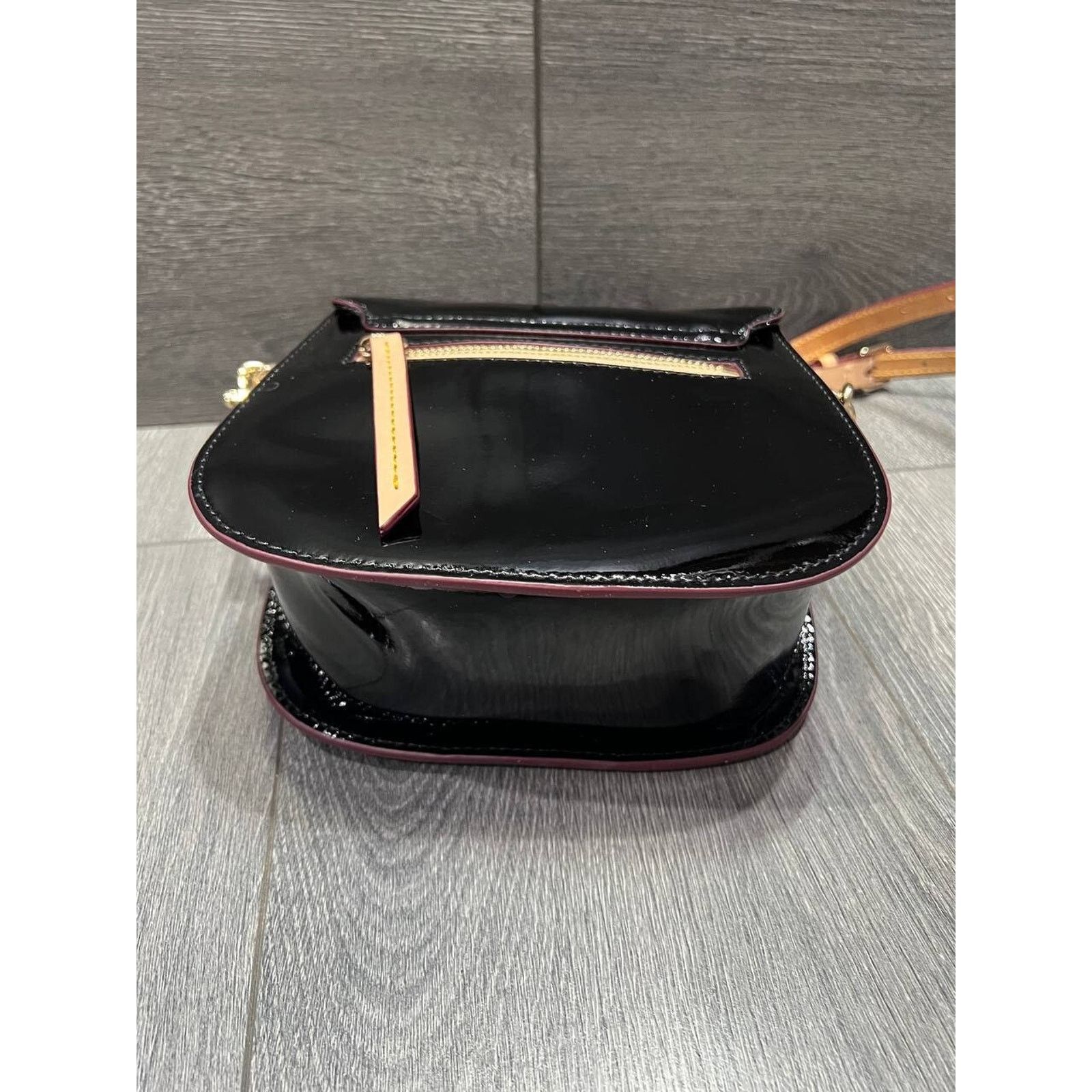 Dooney & Bourke Dooney & Bourke Patent Leather Saddle Bag Black, bag A667762 Size ONE SIZE - 9 Thumbnail