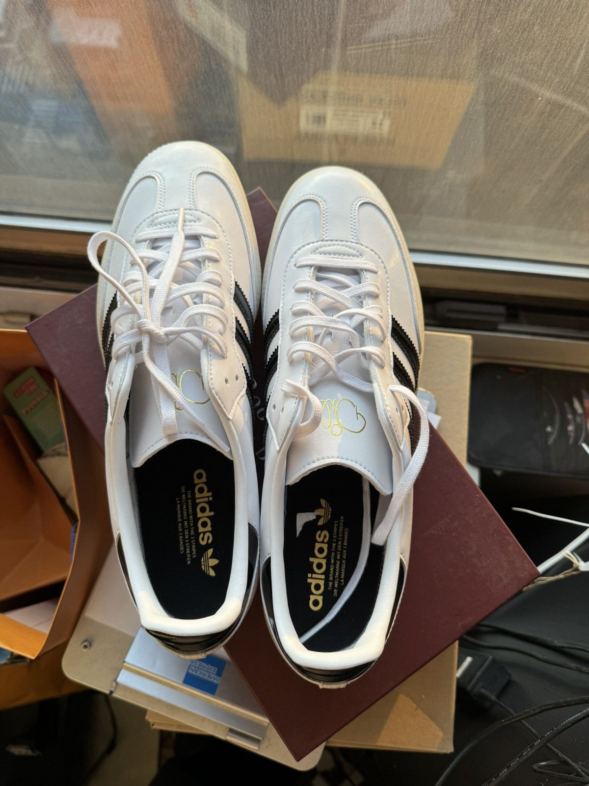Adidas Patent Sambas Size US 13 / EU 46 - 7 Thumbnail