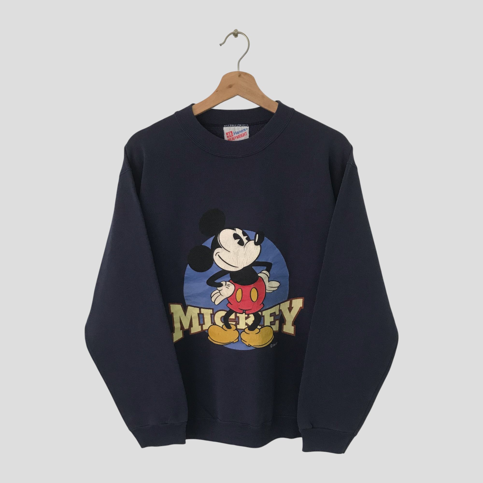 Mickey Mouse Vintage 90's Mickey Mouse Blue Sweatshirt - 327 Size US S / EU 44-46 / 1 - 3 Thumbnail