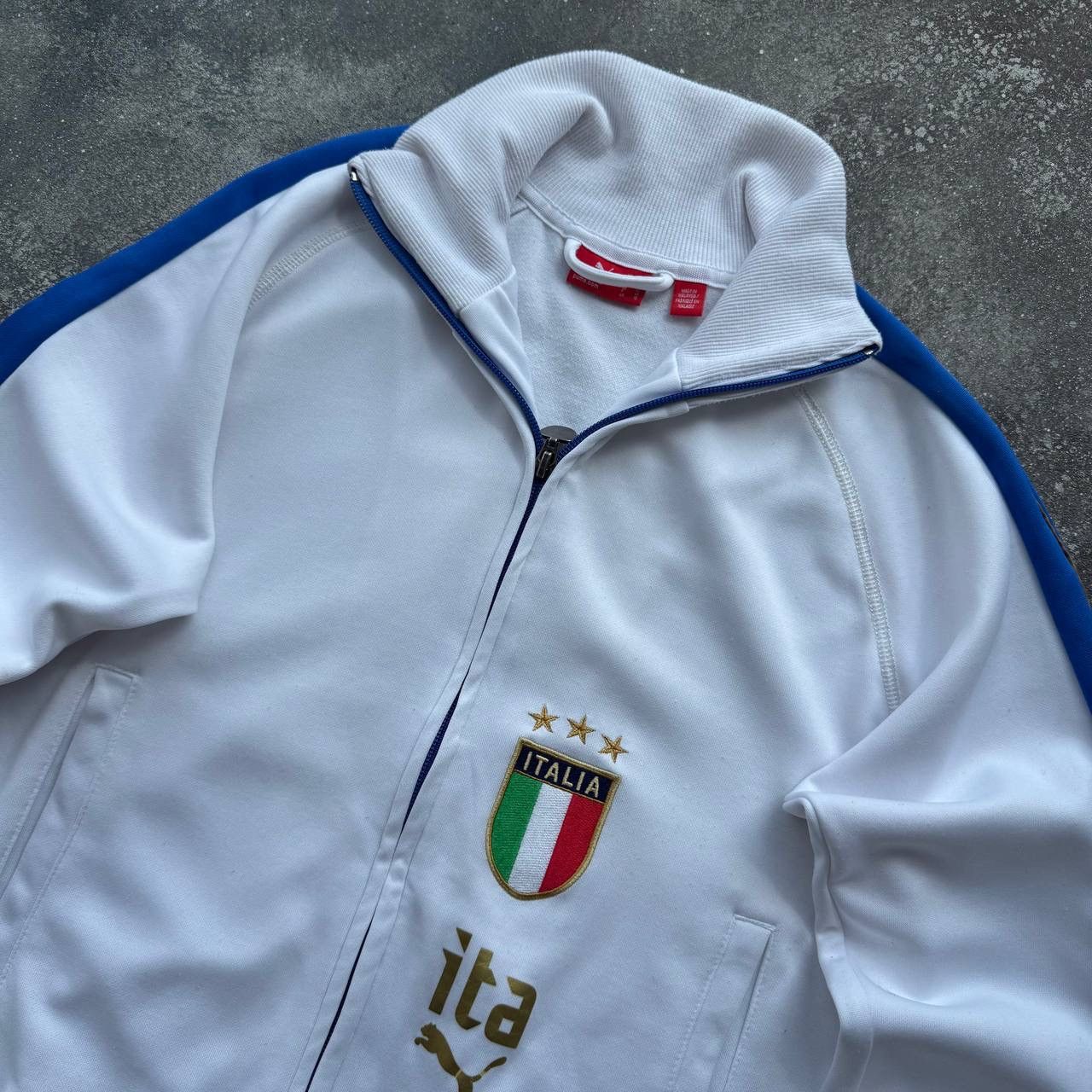 Japanese Brand × Puma × Vintage Puma Vintage Italy Football Track Jacket Size M / US 6-8 / IT 42-44 - 4 Thumbnail