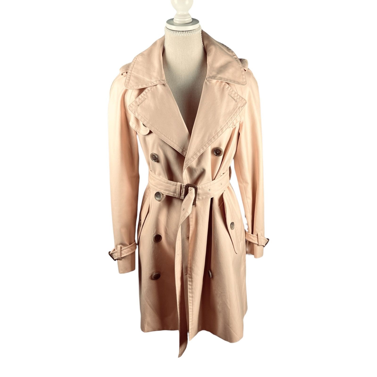 Coach Coach Quartz Pink Double Breasted Belted Trench Coat Size 4 Size S / US 4 / IT 40 - 5 Thumbnail