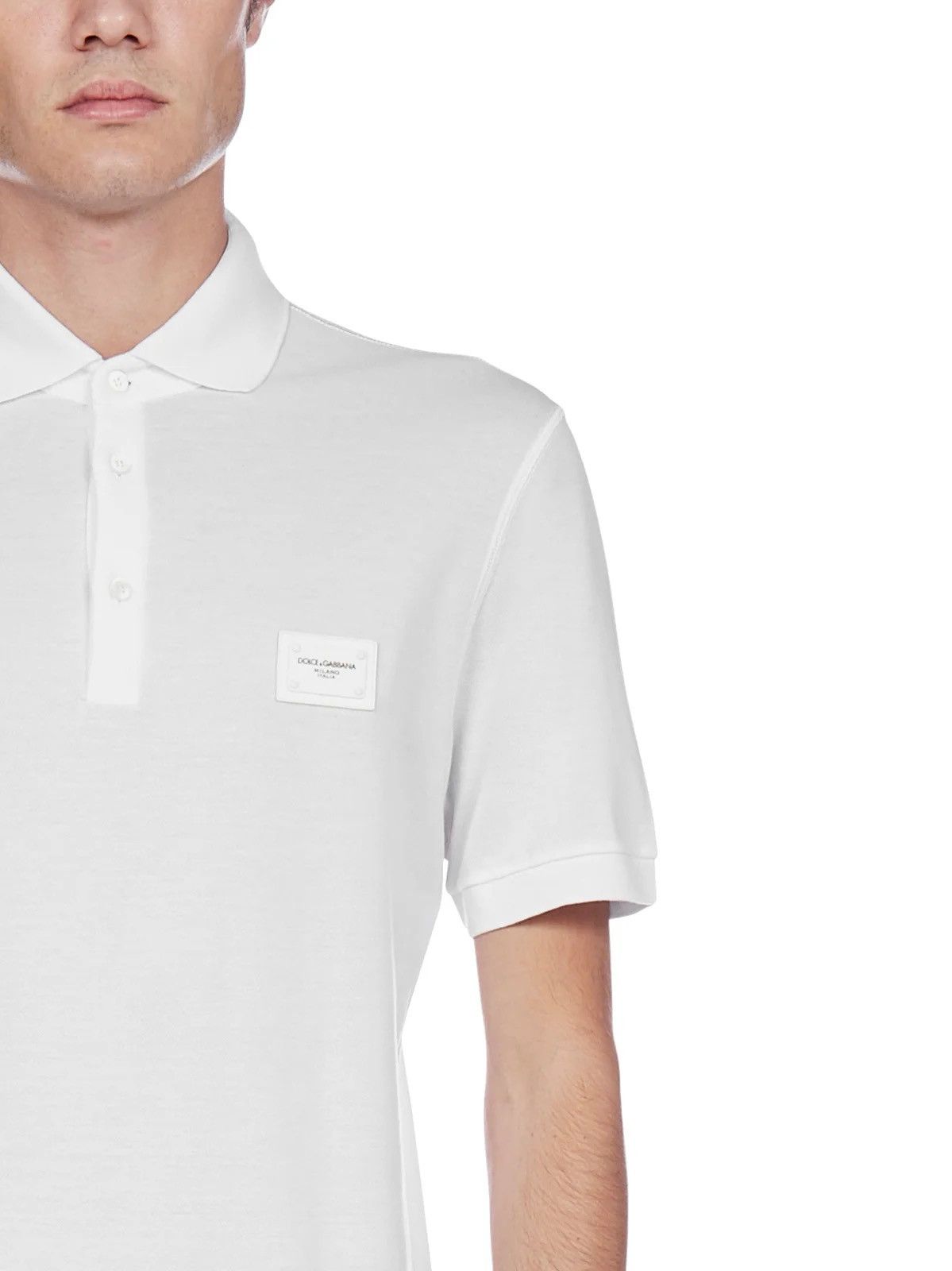 Dolce & Gabbana Dolce & Gabbana White Logo Plaque Polo Shirt New Size 52 Size US XXL / EU 58 / 5 - 4 Thumbnail