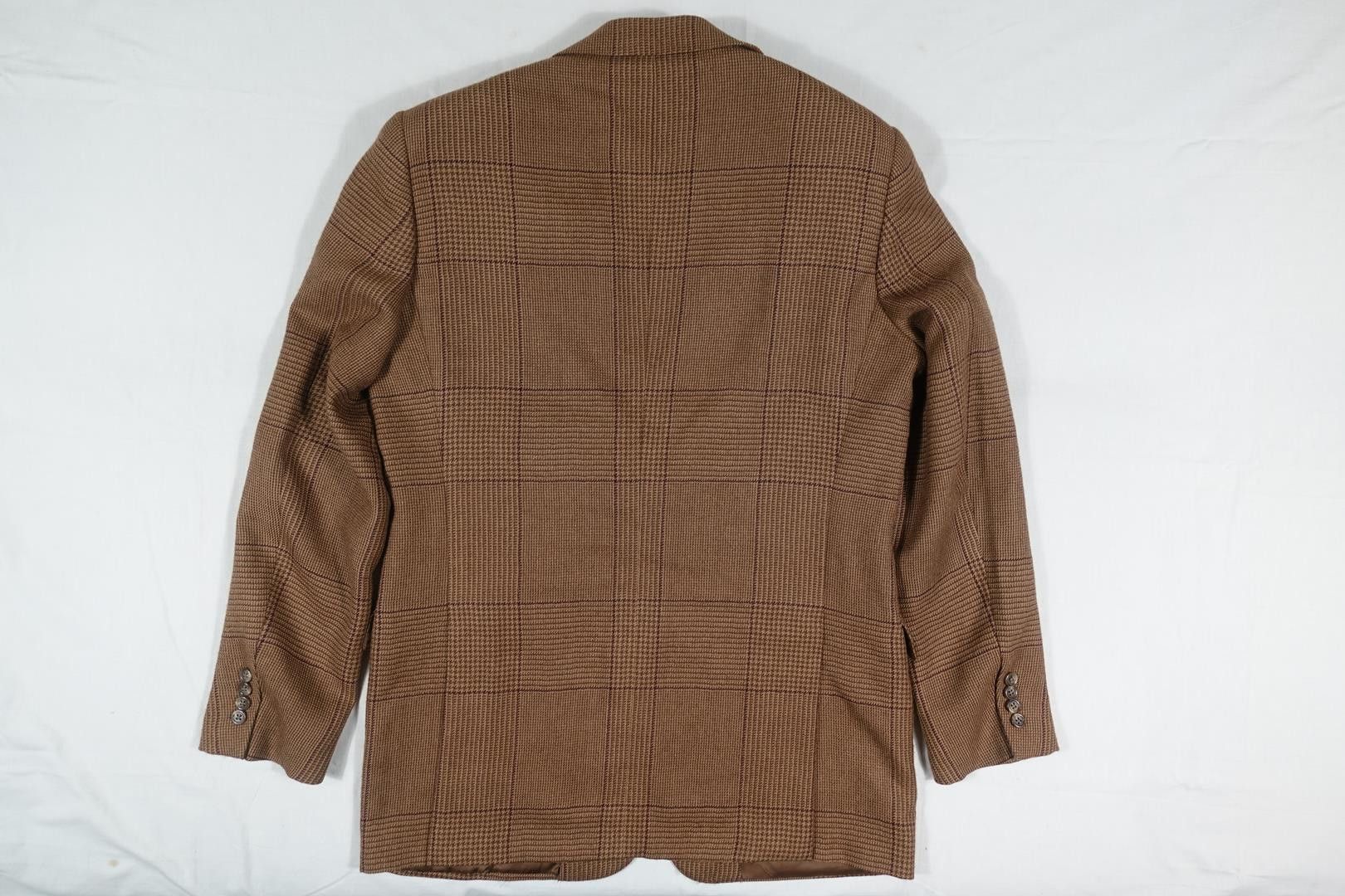 Polo Ralph Lauren Polo Ralph Lauren Blazer Jacket Herringbone Brown Wool 42L Size 42L - 2 Thumbnail