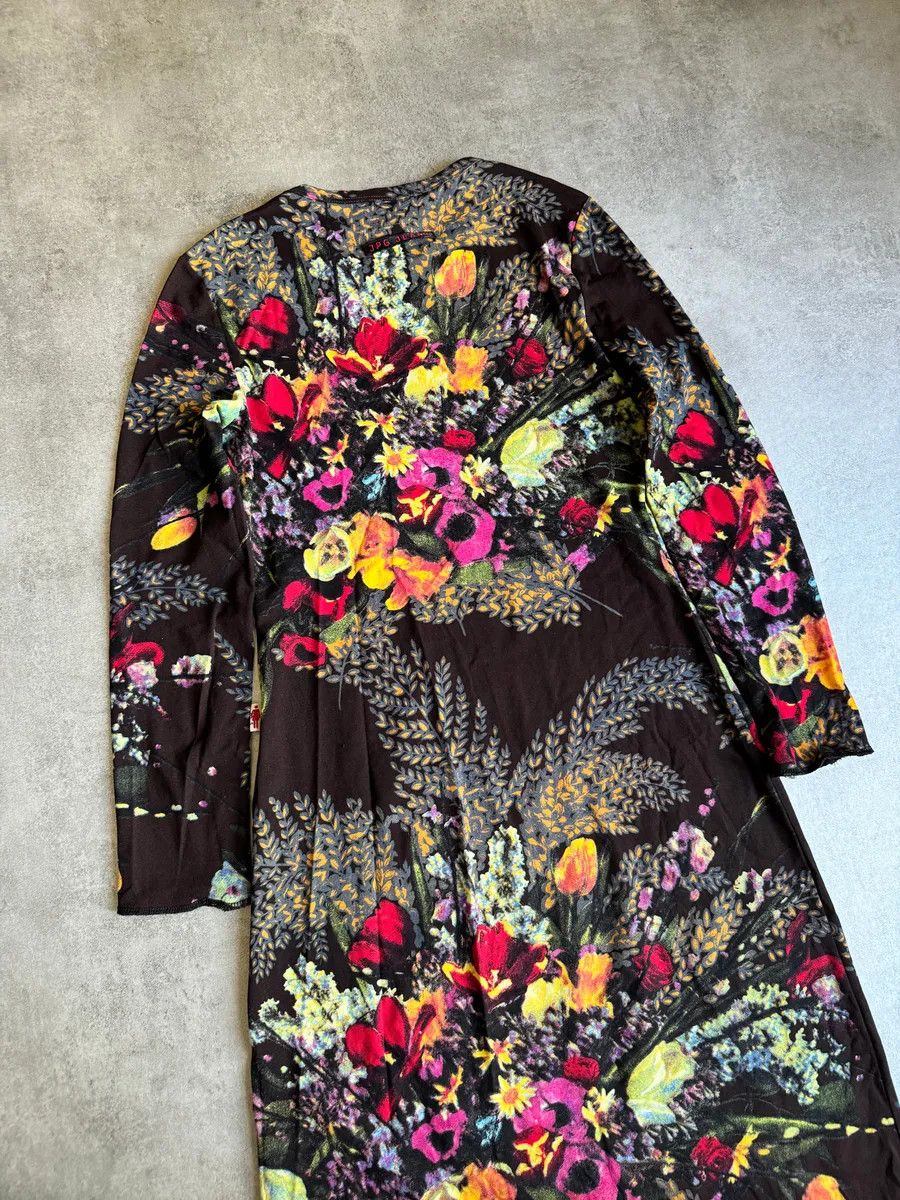 Designer × Jean Paul Gaultier × Vintage SS2004 Jean Paul Gaultier Flower Distinct Italian Dress Size S / US 4 / IT 40 - 7 Thumbnail
