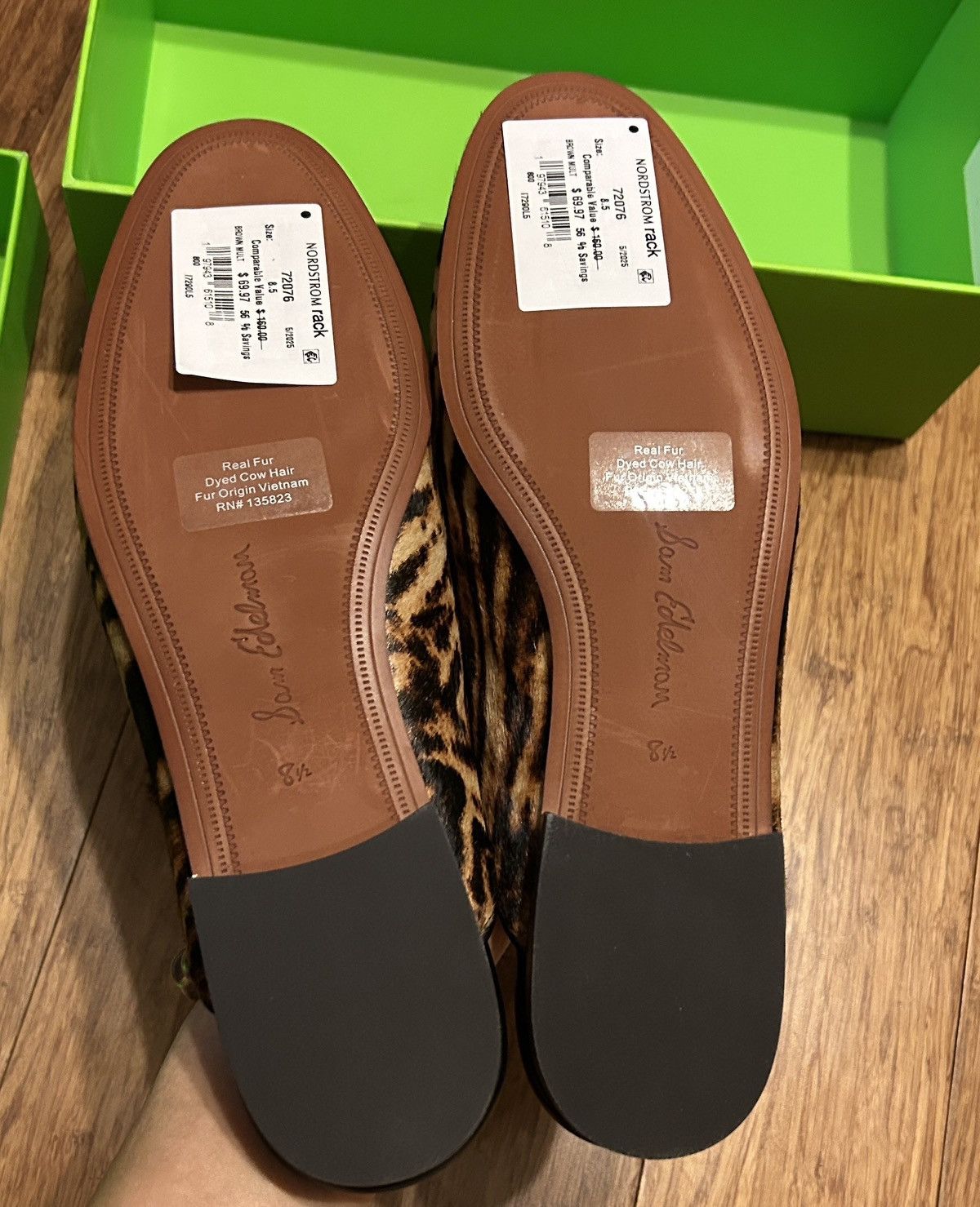 Sam Edelman Sam Edelman Linnie Mules Brown Leopard Real Fur Dyed Size US 8.5 / IT 38.5 - 4 Thumbnail