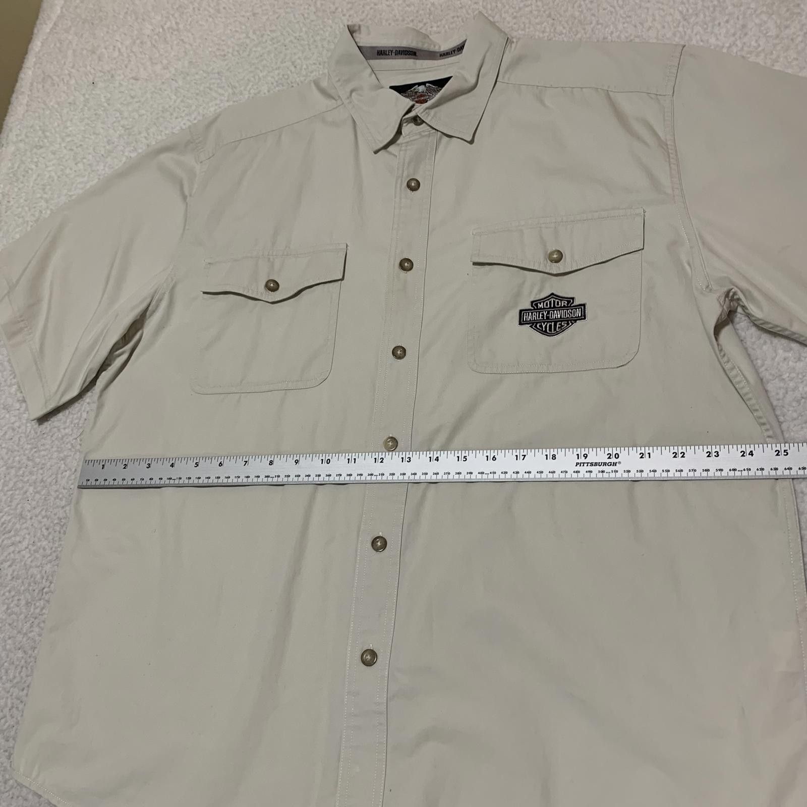 Harley Davidson Harley Davidson Beige Button-Up Shirt Eagle Tag XL Size US XL / EU 56 / 4 - 11 Thumbnail